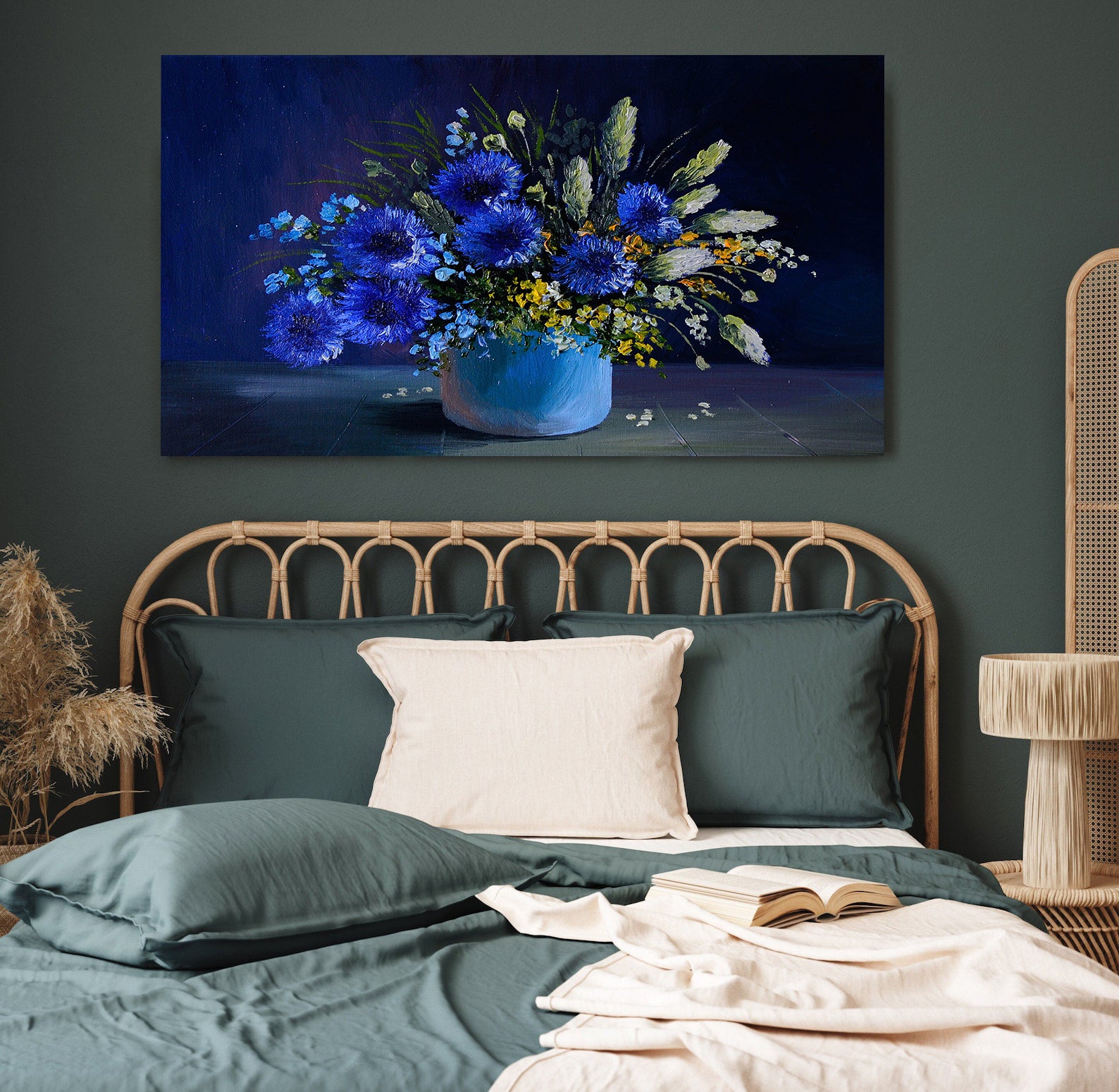 Tablou Canvas - Flori albastre