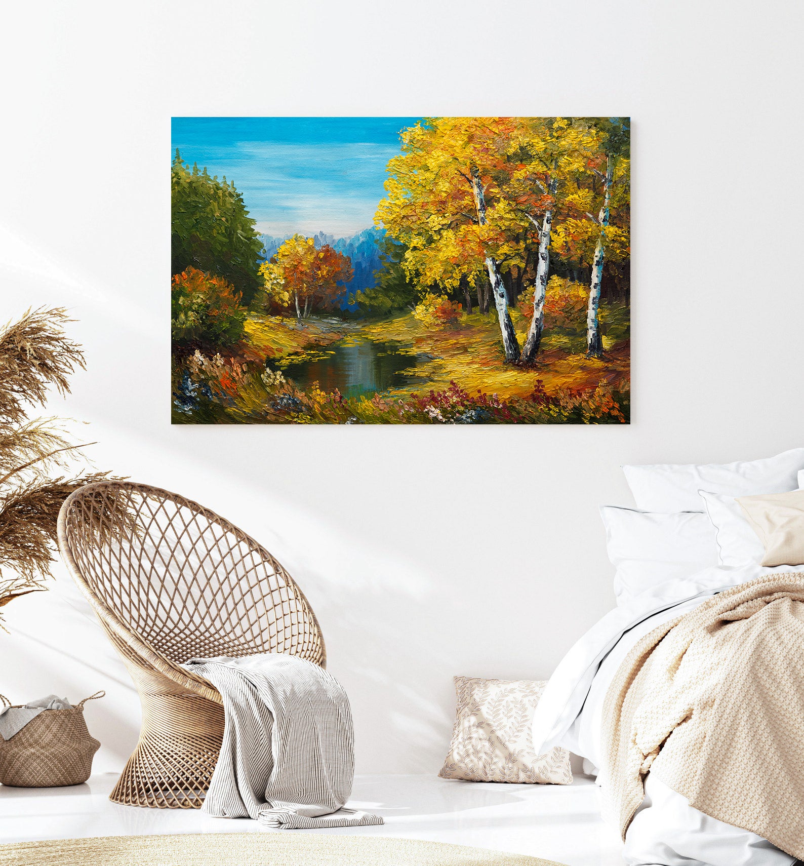 Peinture sur toile - Paysage d'automne