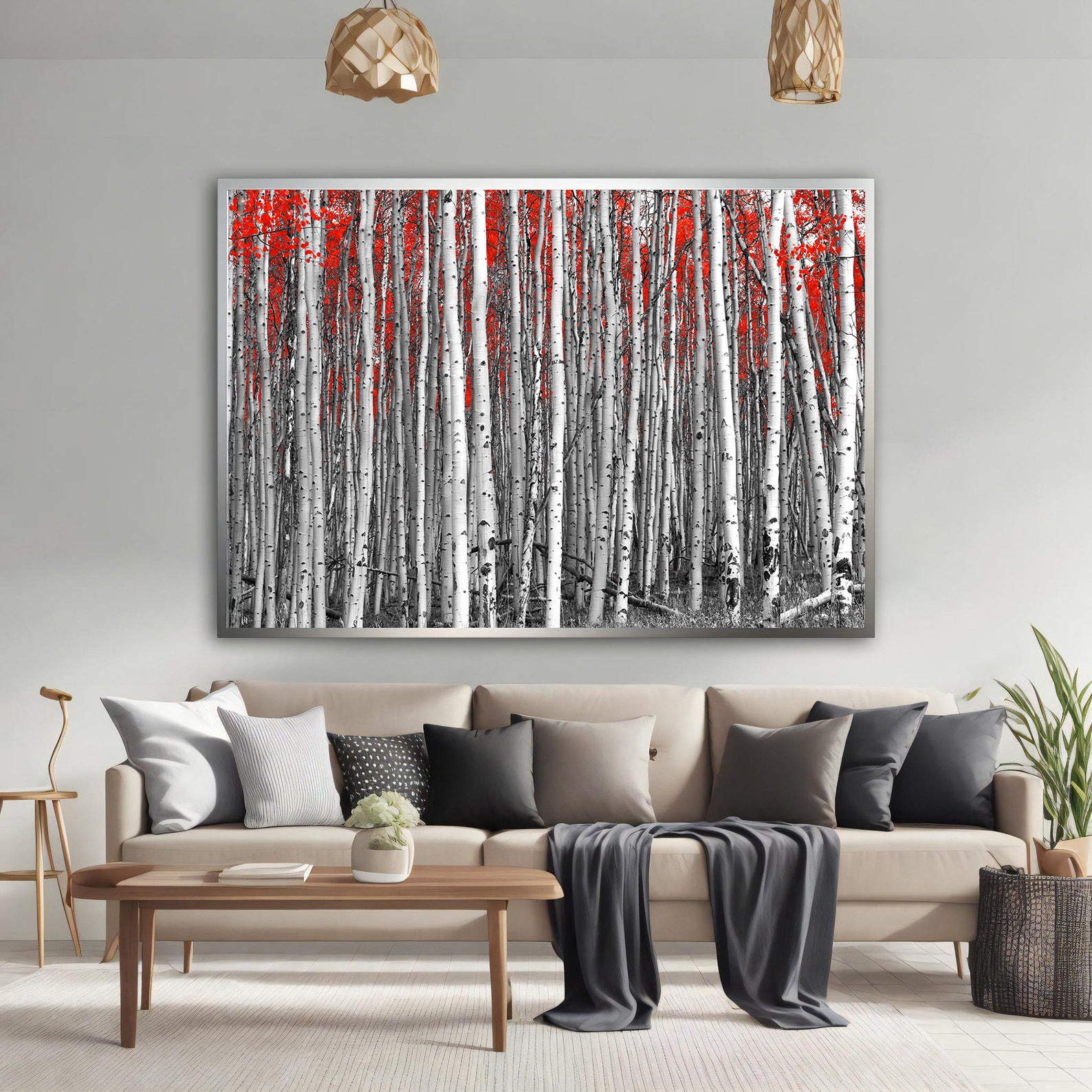 Peinture sur toile – Arbres en noir et blanc