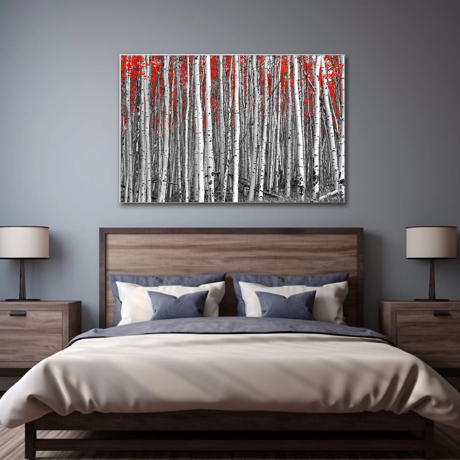 Peinture sur toile – Arbres en noir et blanc