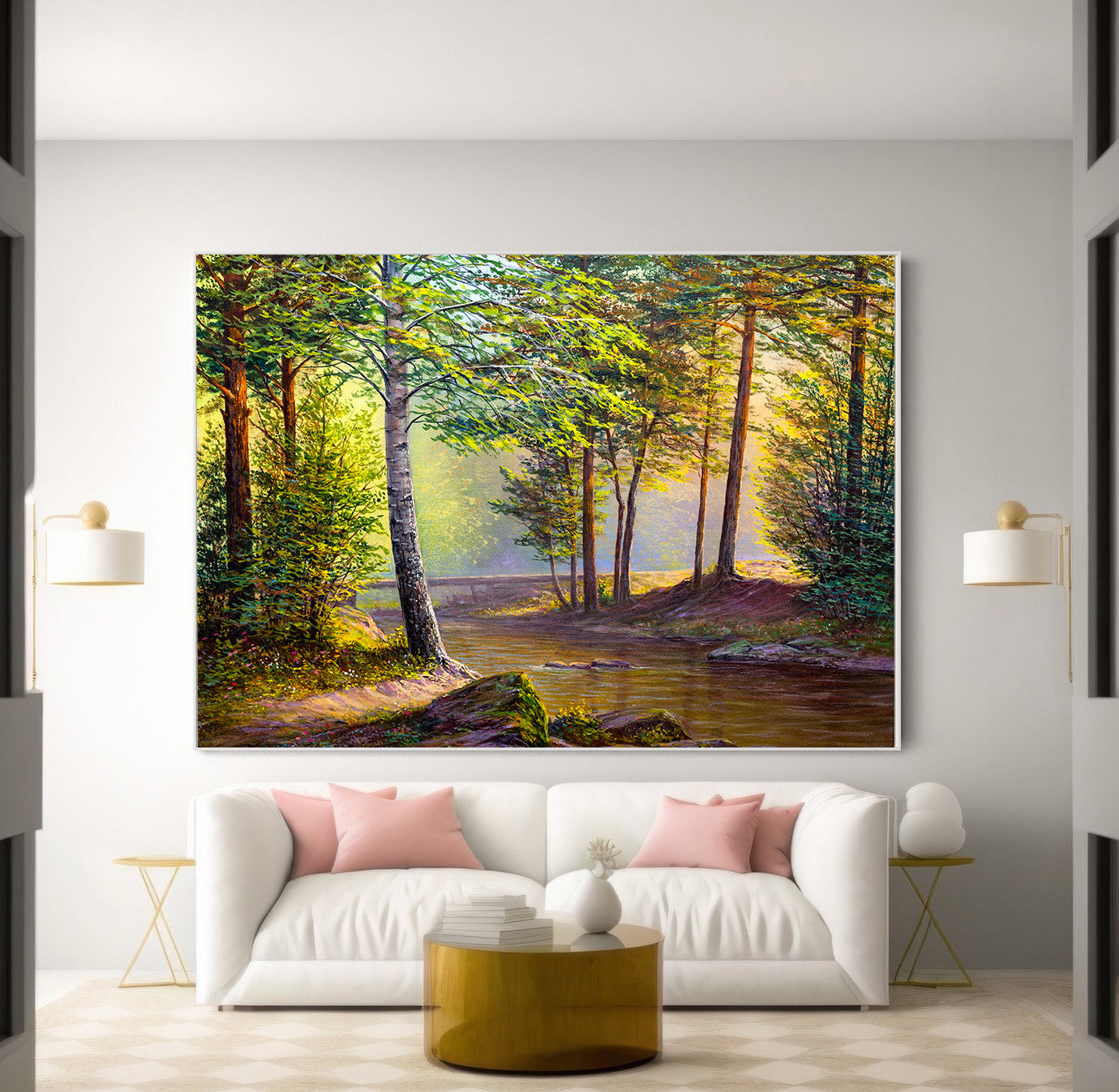 Peinture sur toile - Paysage forestier