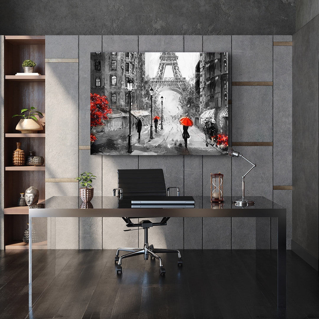 Tablou Canvas - Ploaie în Paris