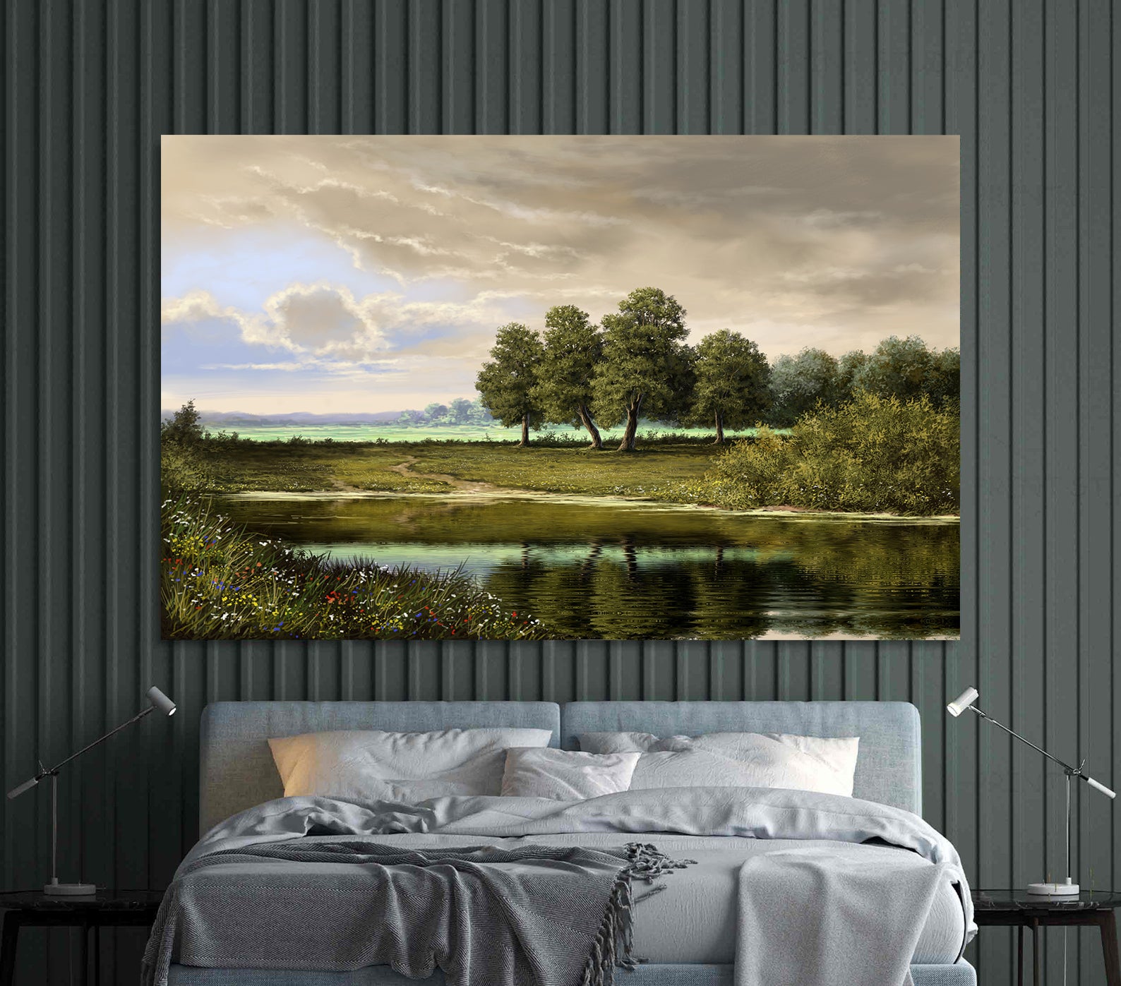 Peinture sur toile - Paysage simple