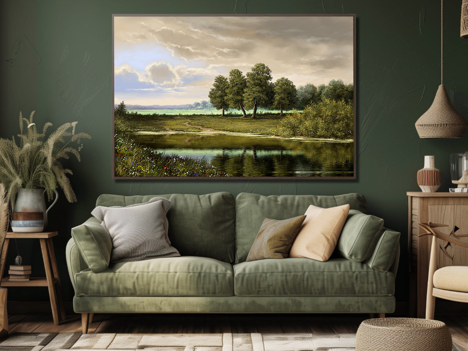 Peinture sur toile - Paysage simple