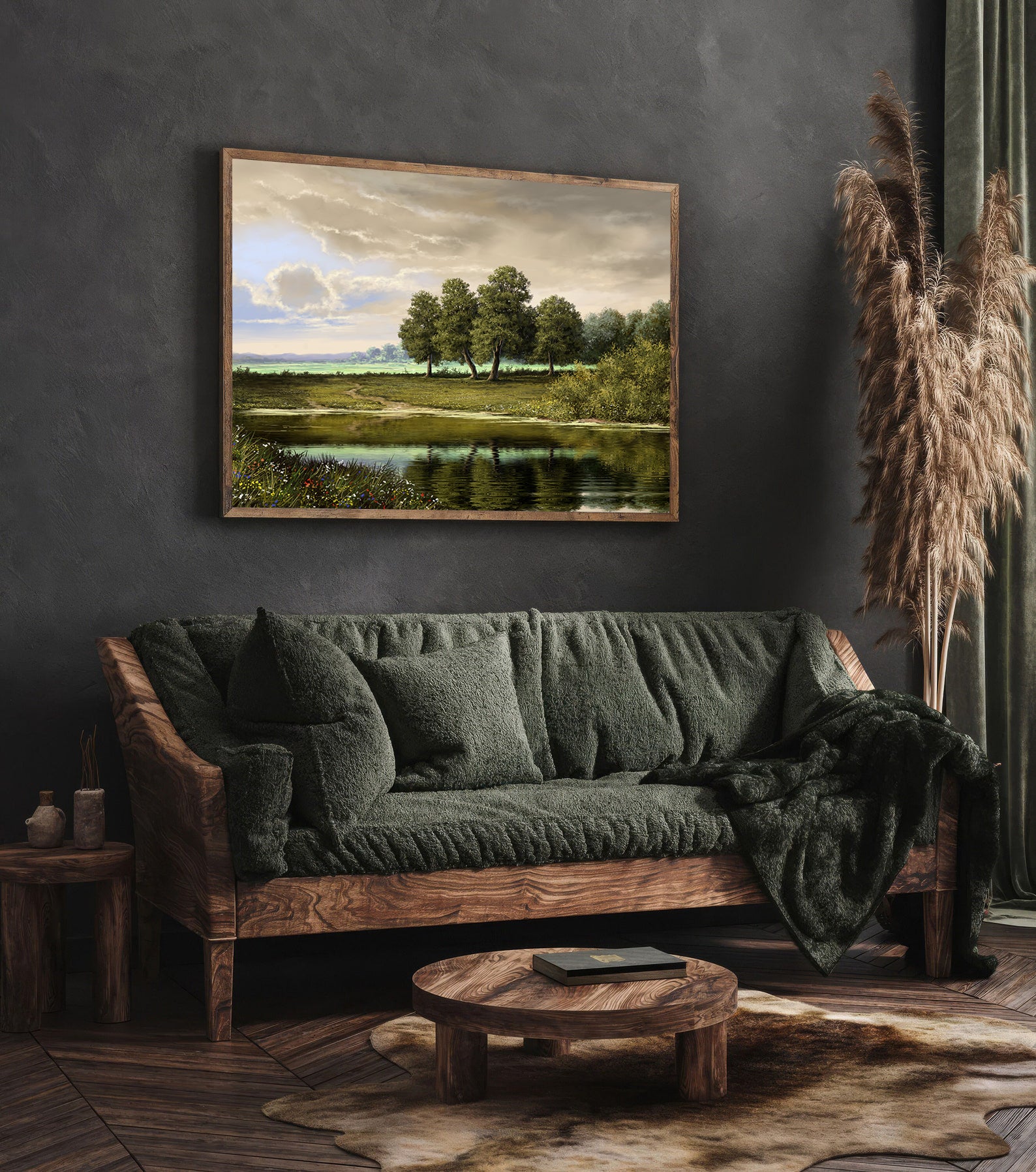 Peinture sur toile - Paysage simple