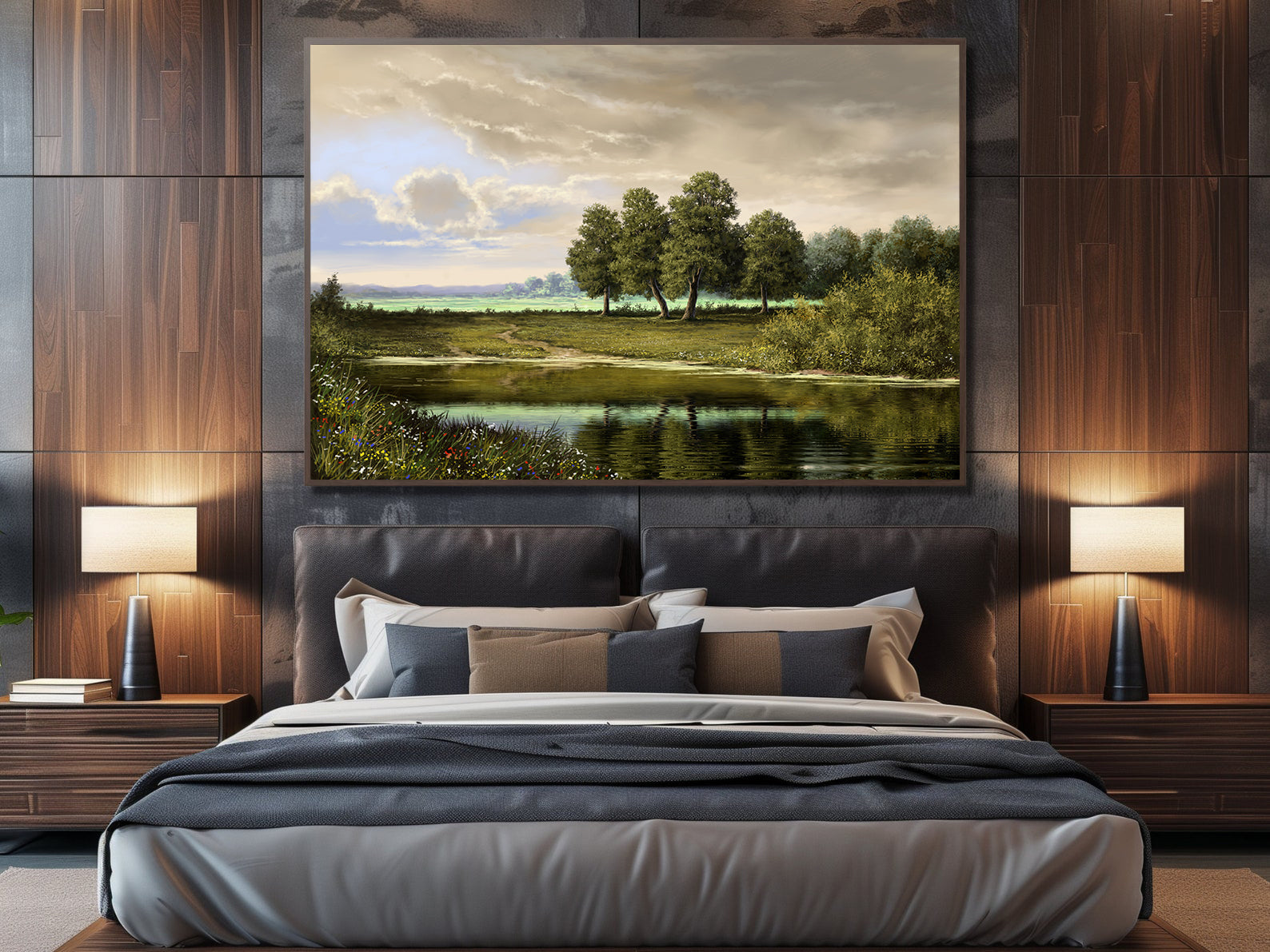 Peinture sur toile - Paysage simple