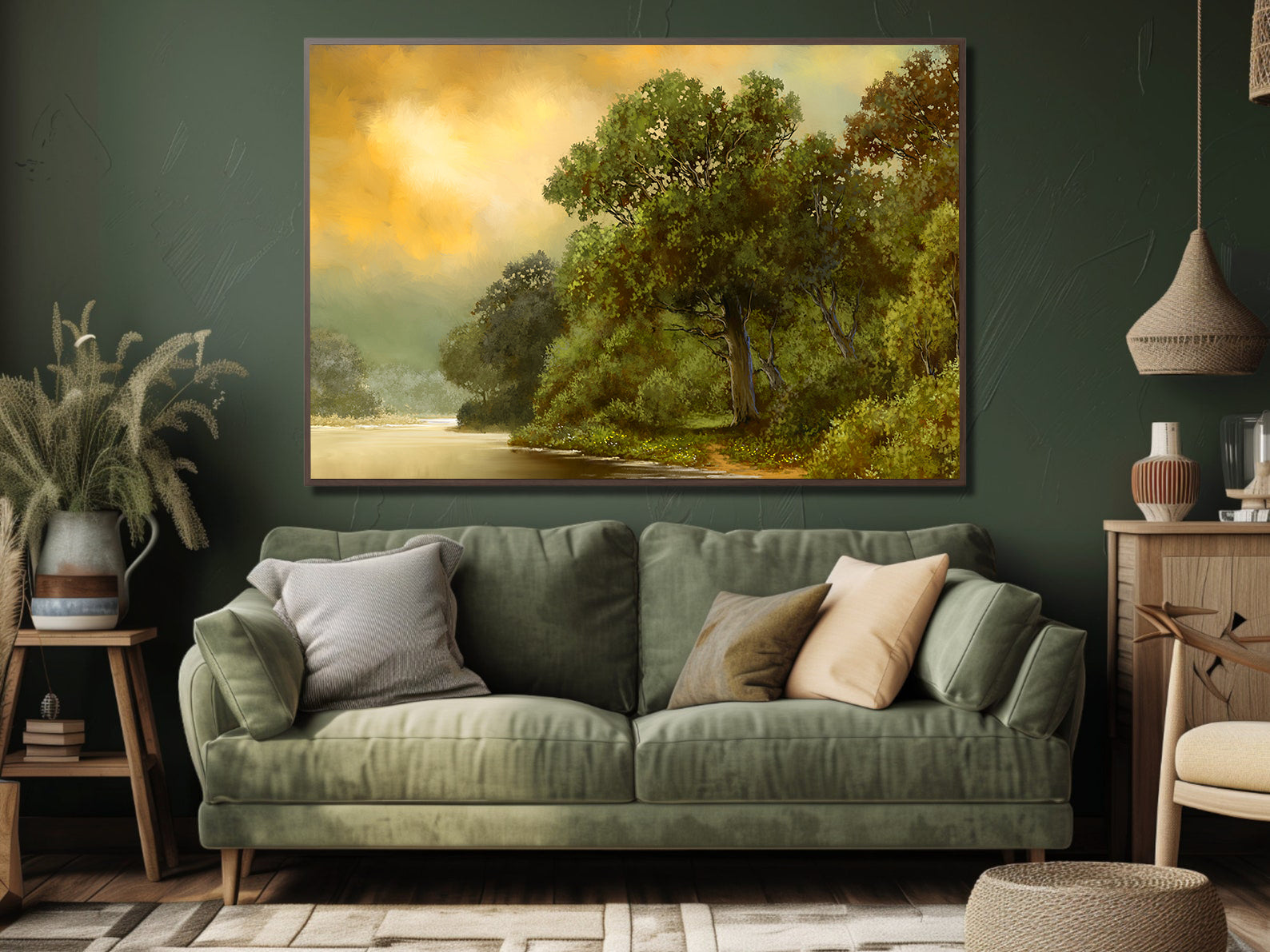 Peinture sur toile - Paysage forestier