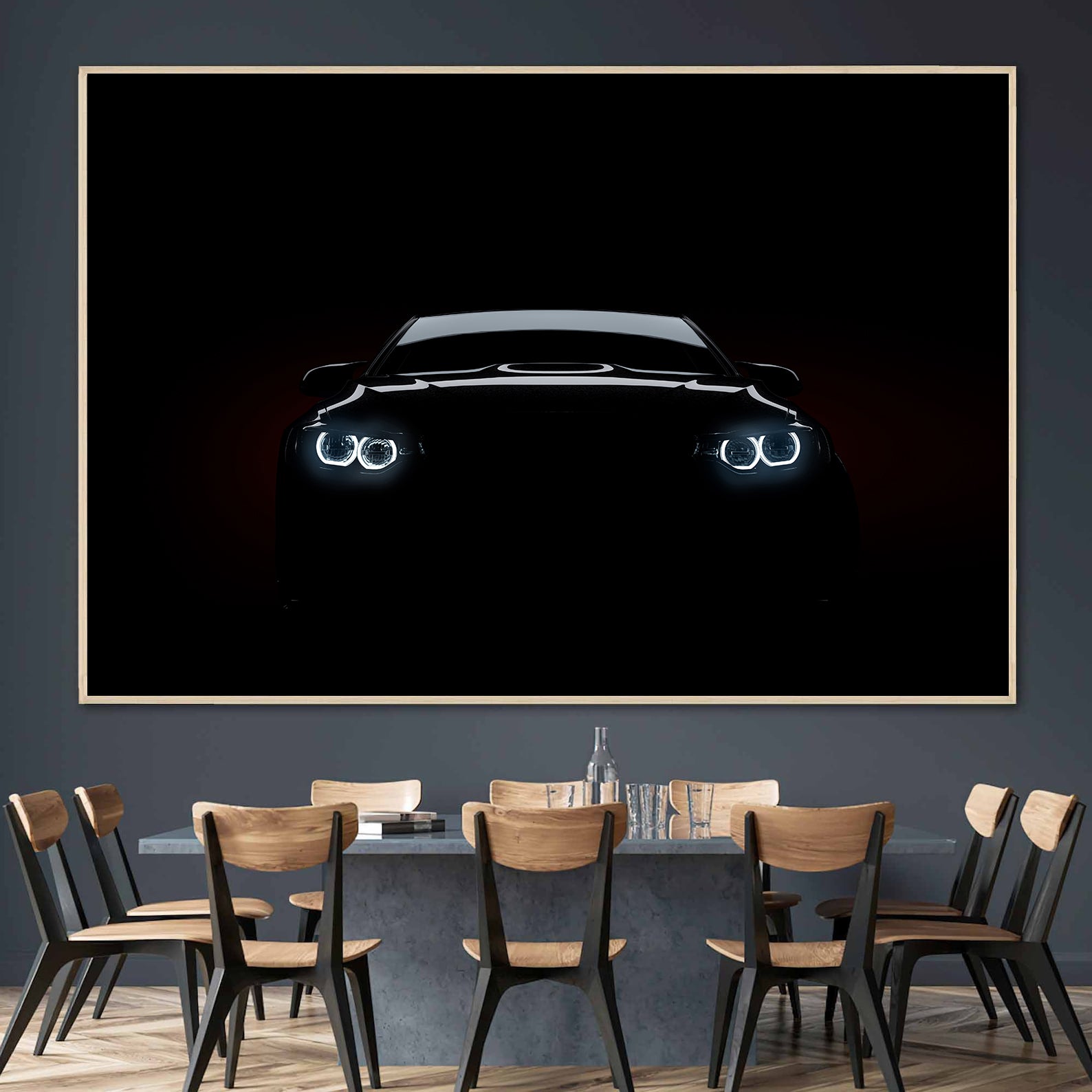 Tablou Canvas - BMW in the Dark