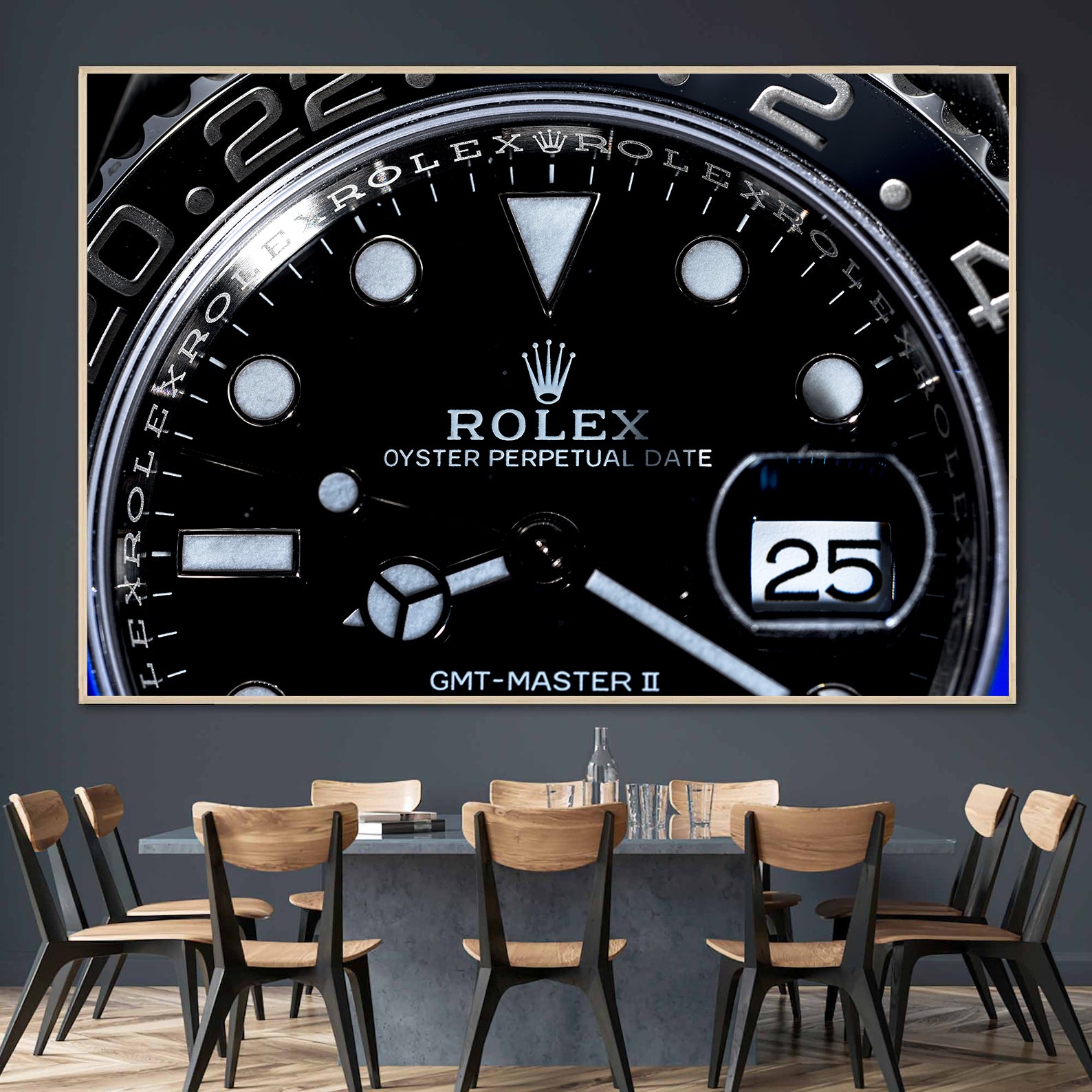 Peinture sur toile - Montre Rolex