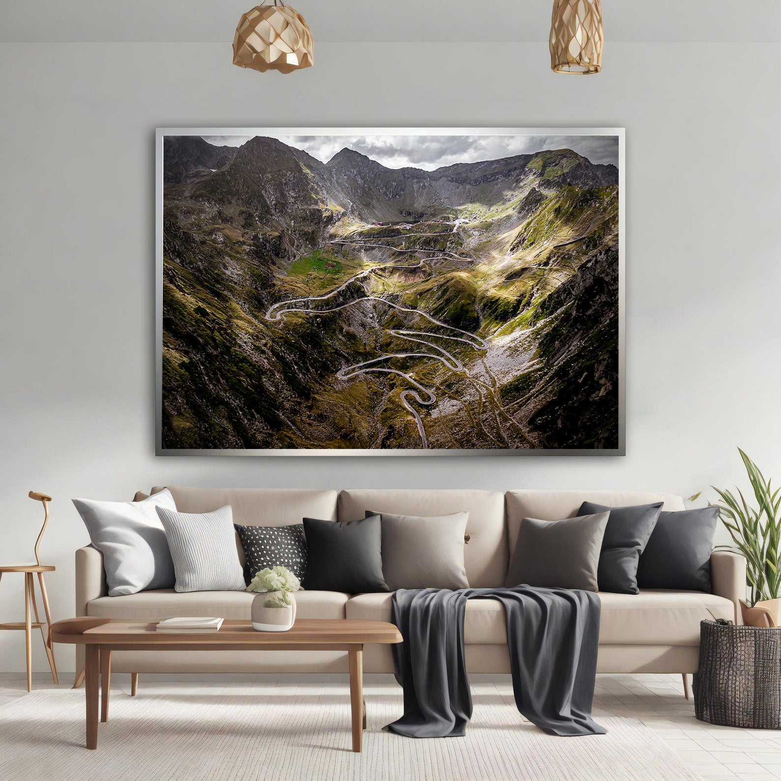 Peinture sur toile - Paysage de montagne