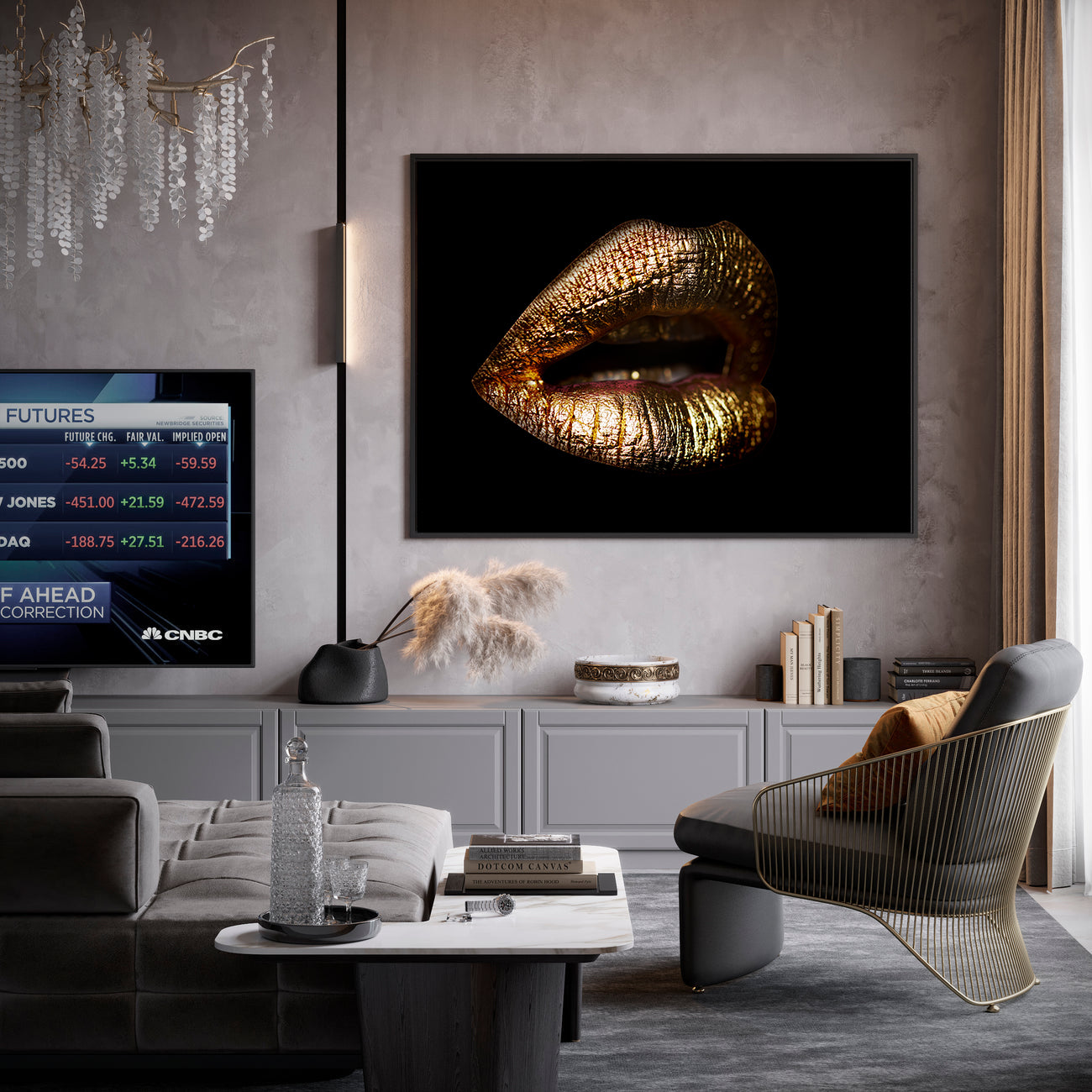 Tablou Canvas - Buze Aurii