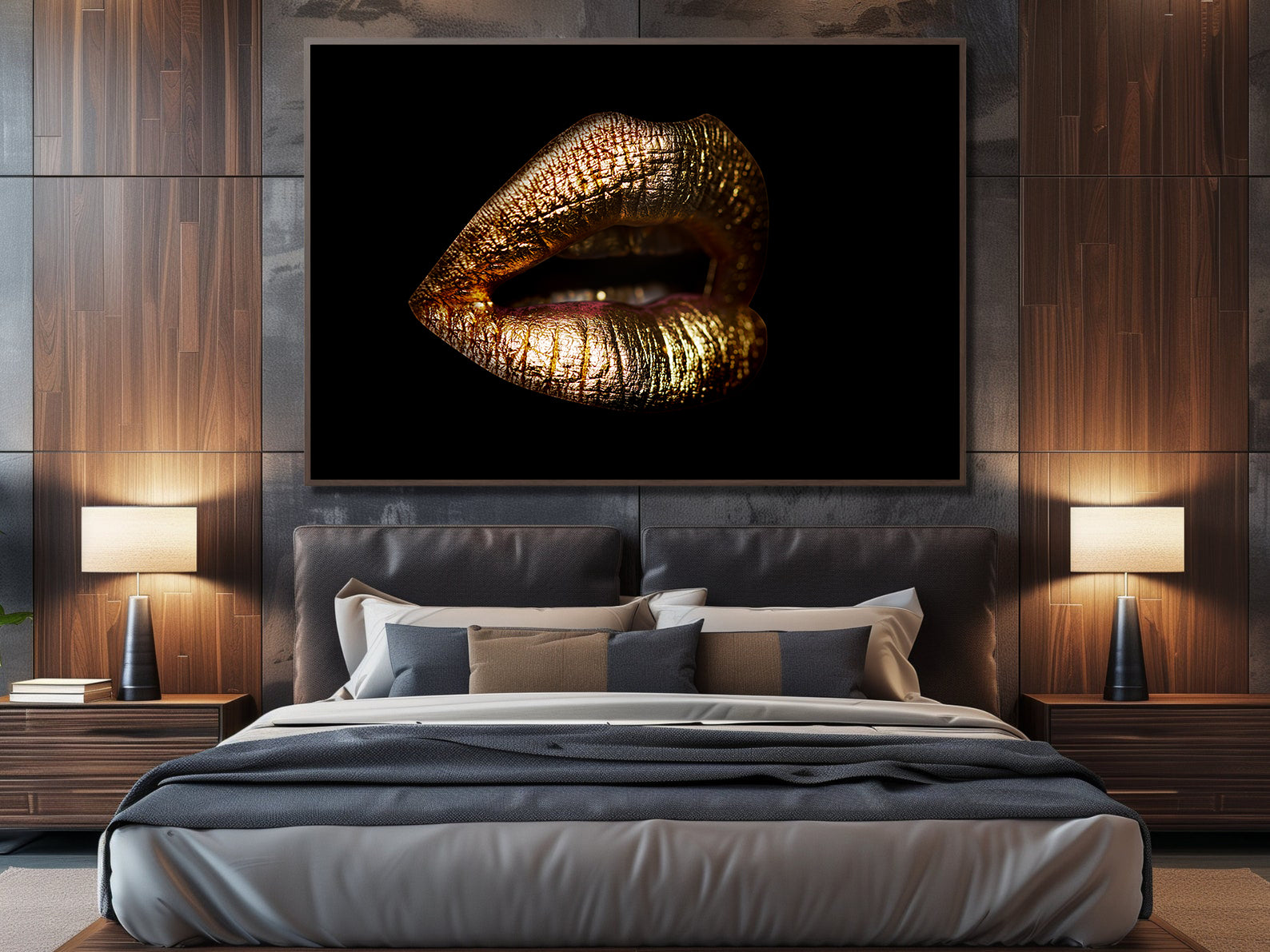 Tablou Canvas - Buze Aurii