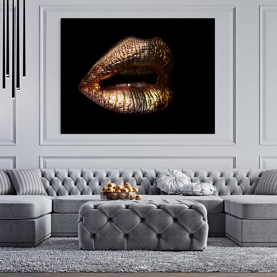 Tablou Canvas - Buze Aurii