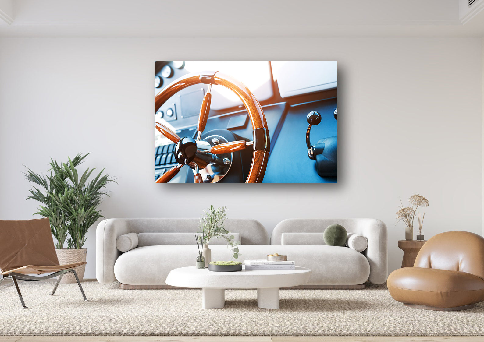 Peinture sur toile - Le gouvernail du navire