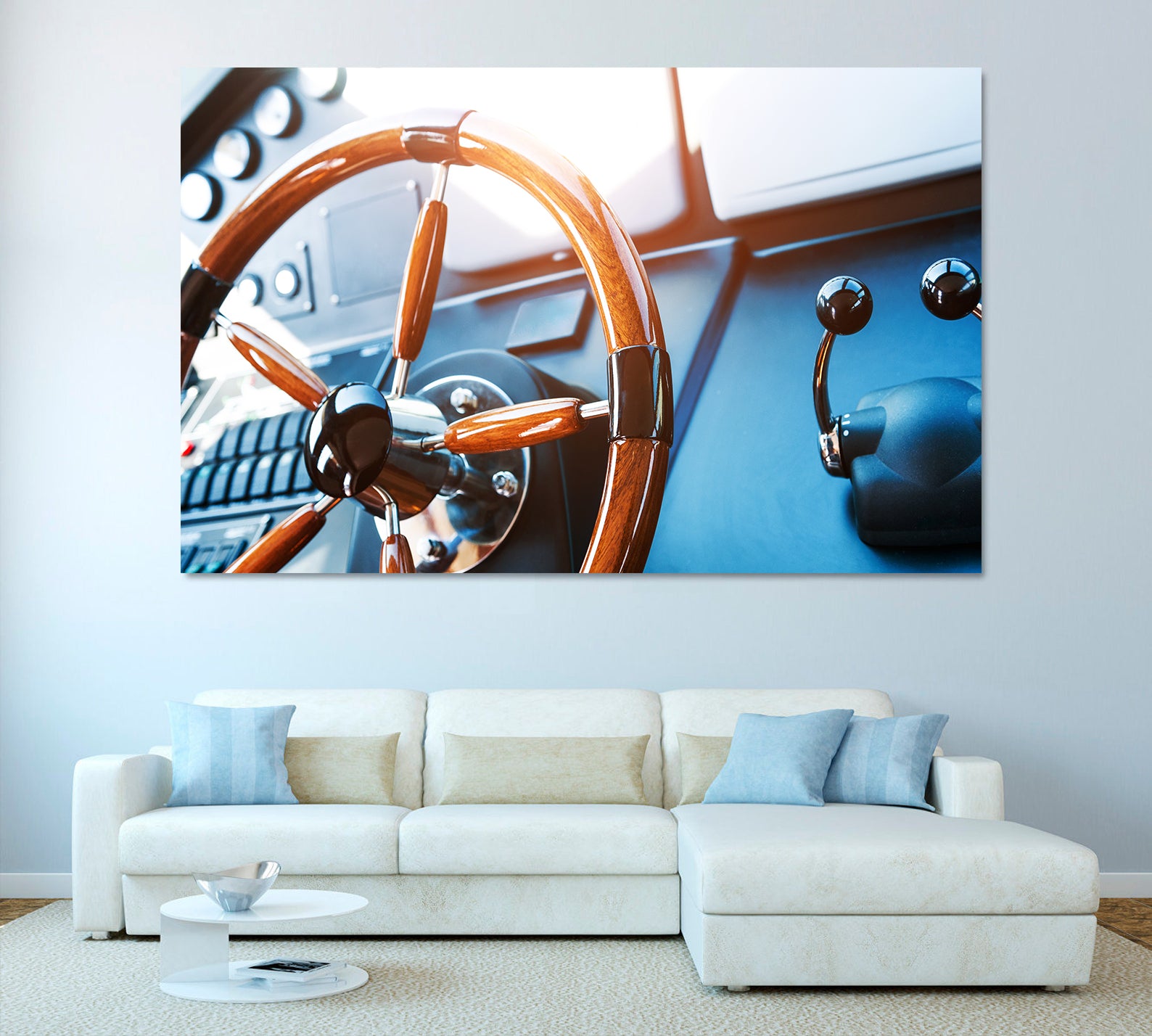 Peinture sur toile - Le gouvernail du navire