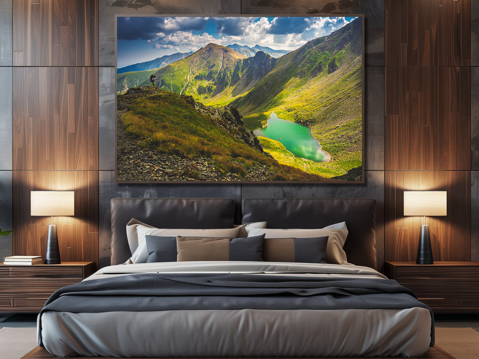 Peinture sur toile - Lac de montagne