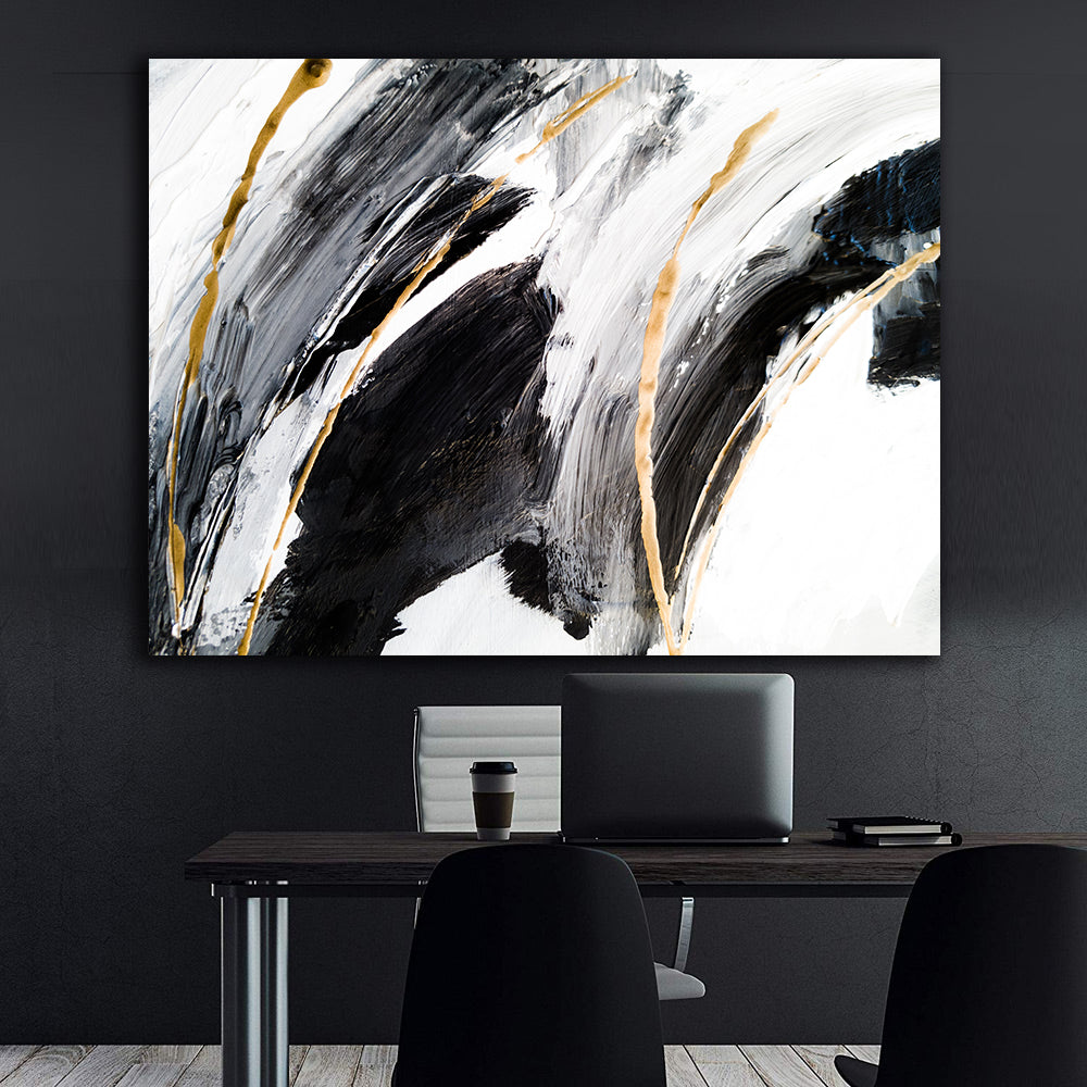 Tablou Canvas - Abstract Alb Negru