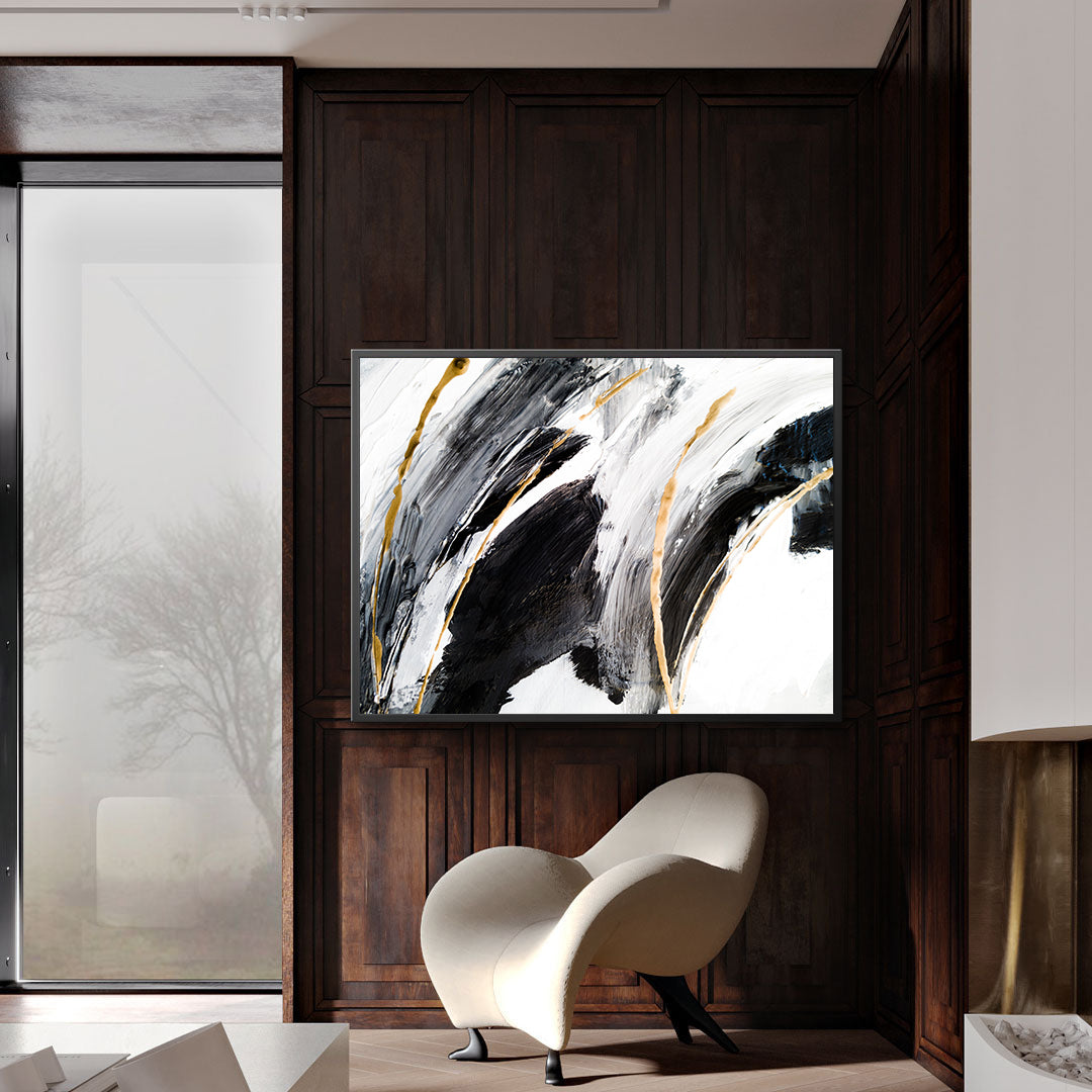 Tablou Canvas - Abstract Alb Negru