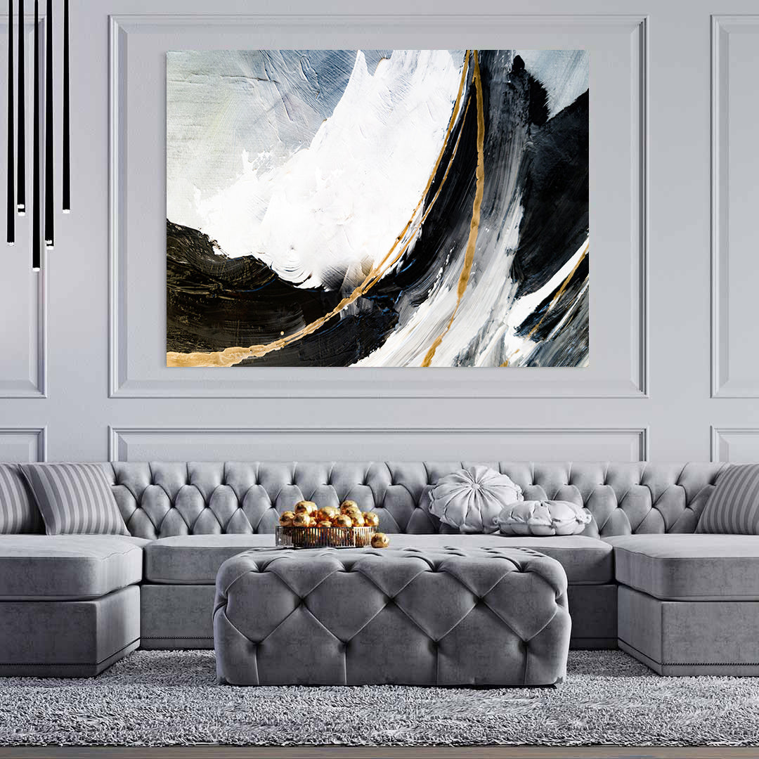 Tablou Canvas - Abstract Alb Negru