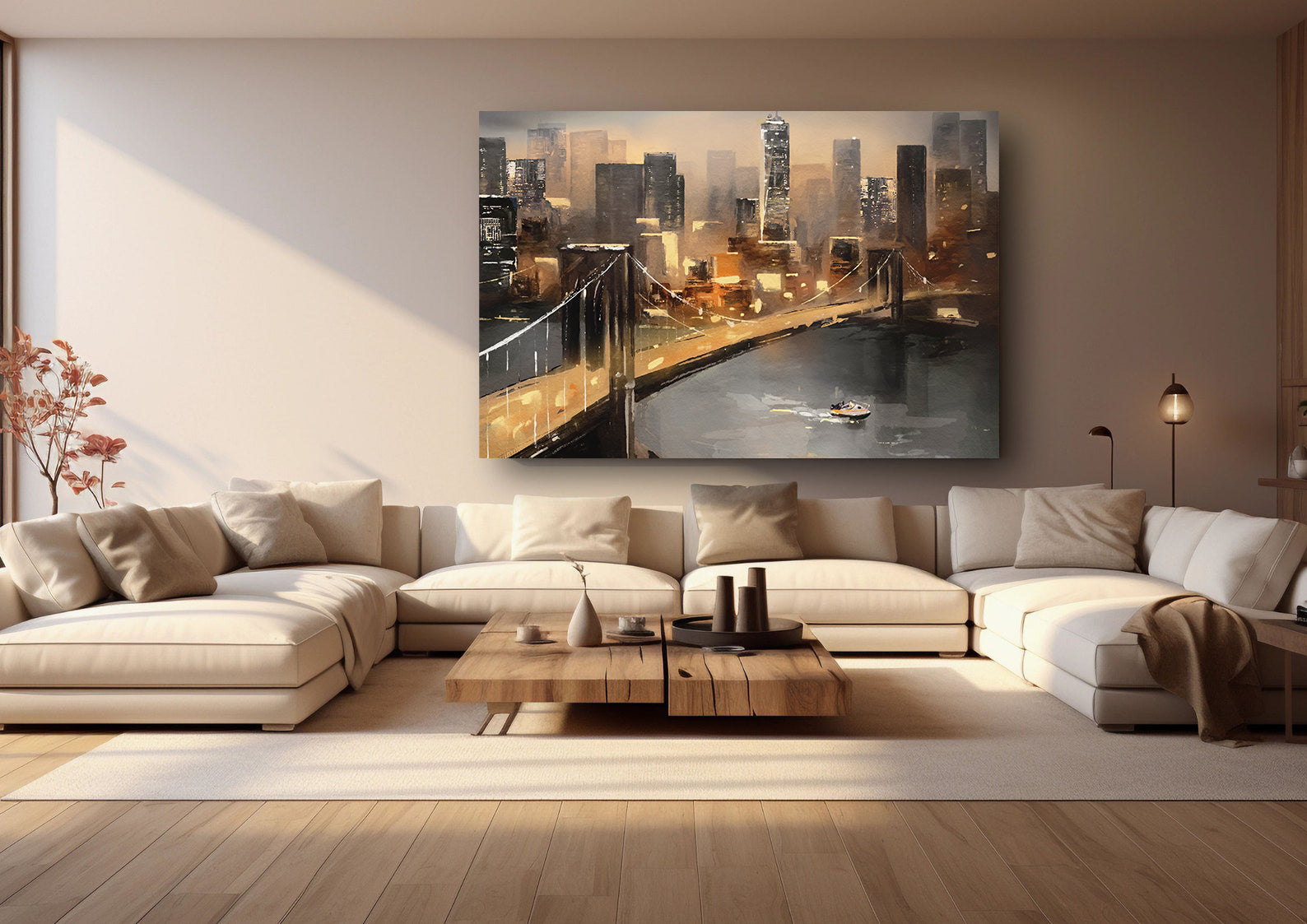 Tablou Canvas - Podul Brooklyn din Manhattan