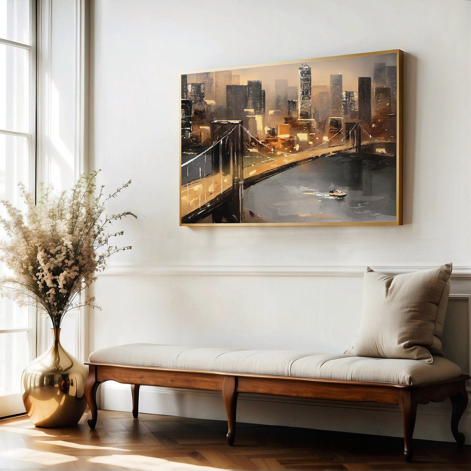 Tablou Canvas - Podul Brooklyn din Manhattan