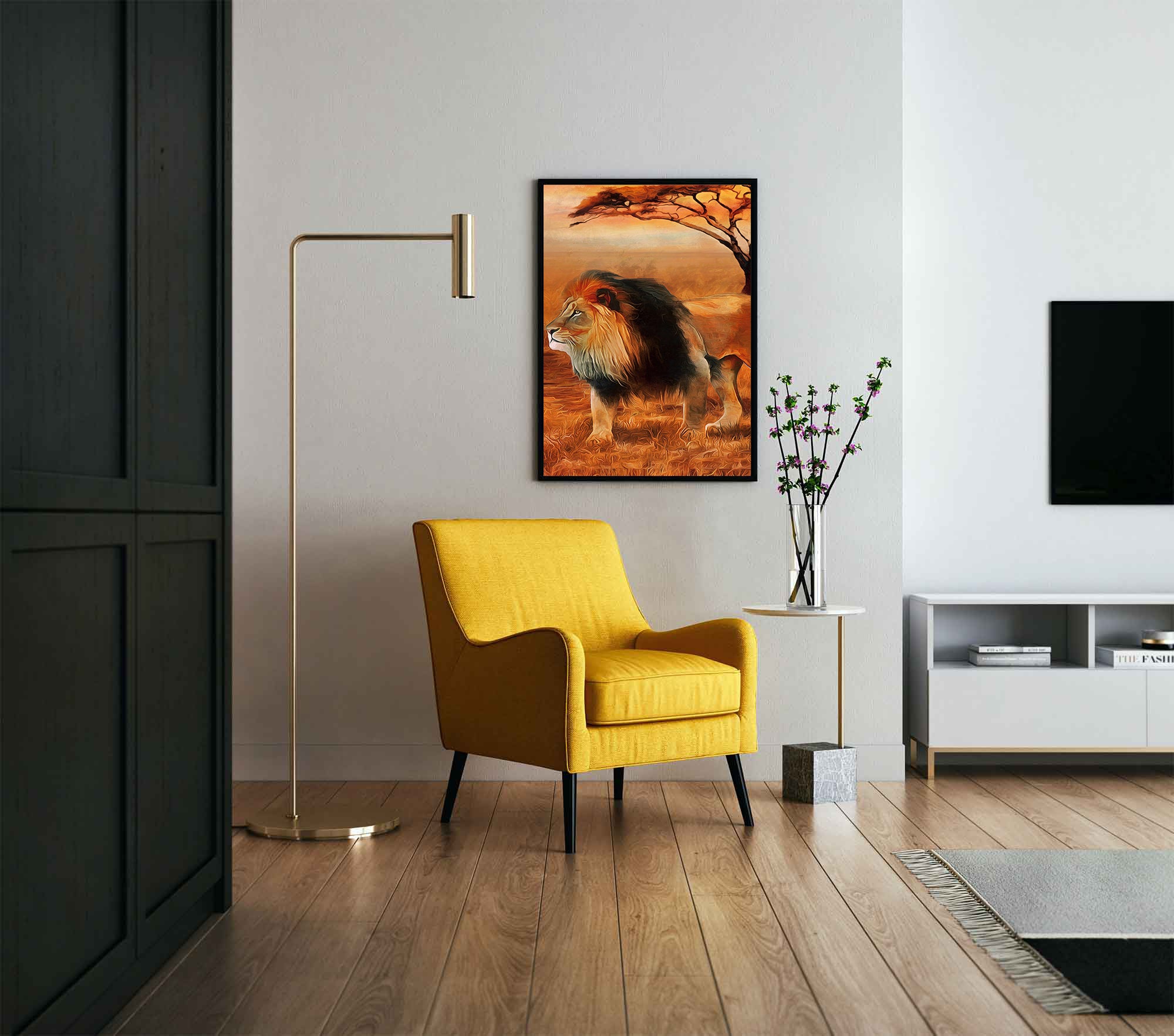 Peinture sur toile - Le Roi Lion