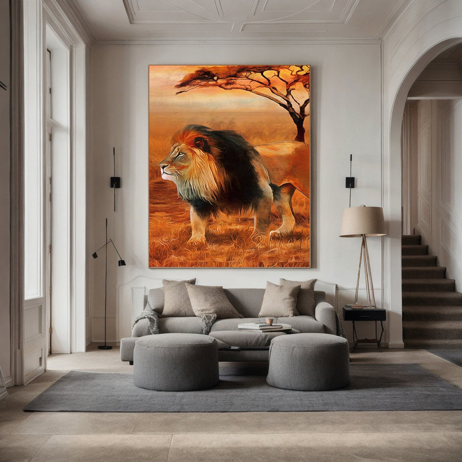 Peinture sur toile - Le Roi Lion