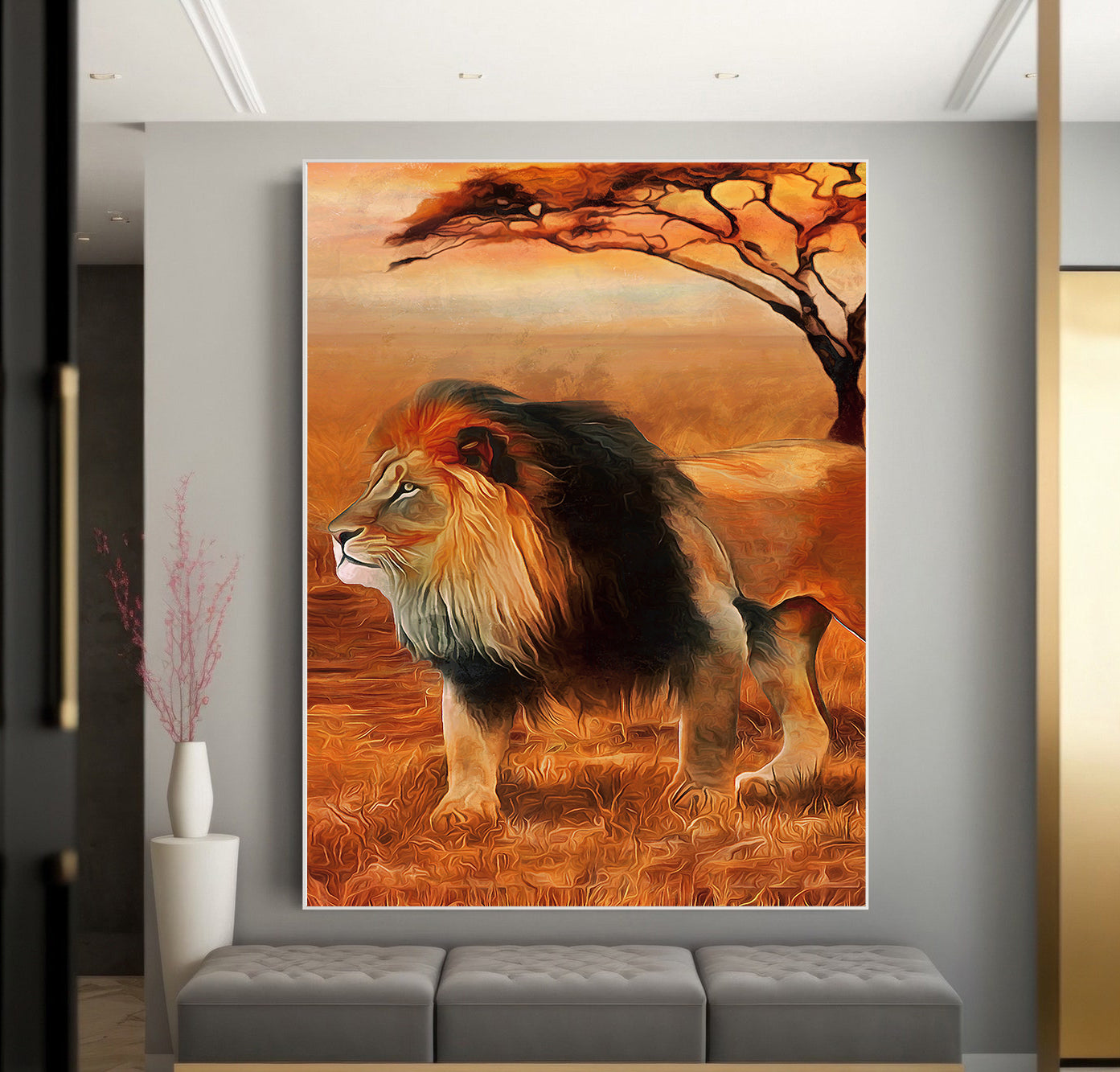 Peinture sur toile - Le Roi Lion