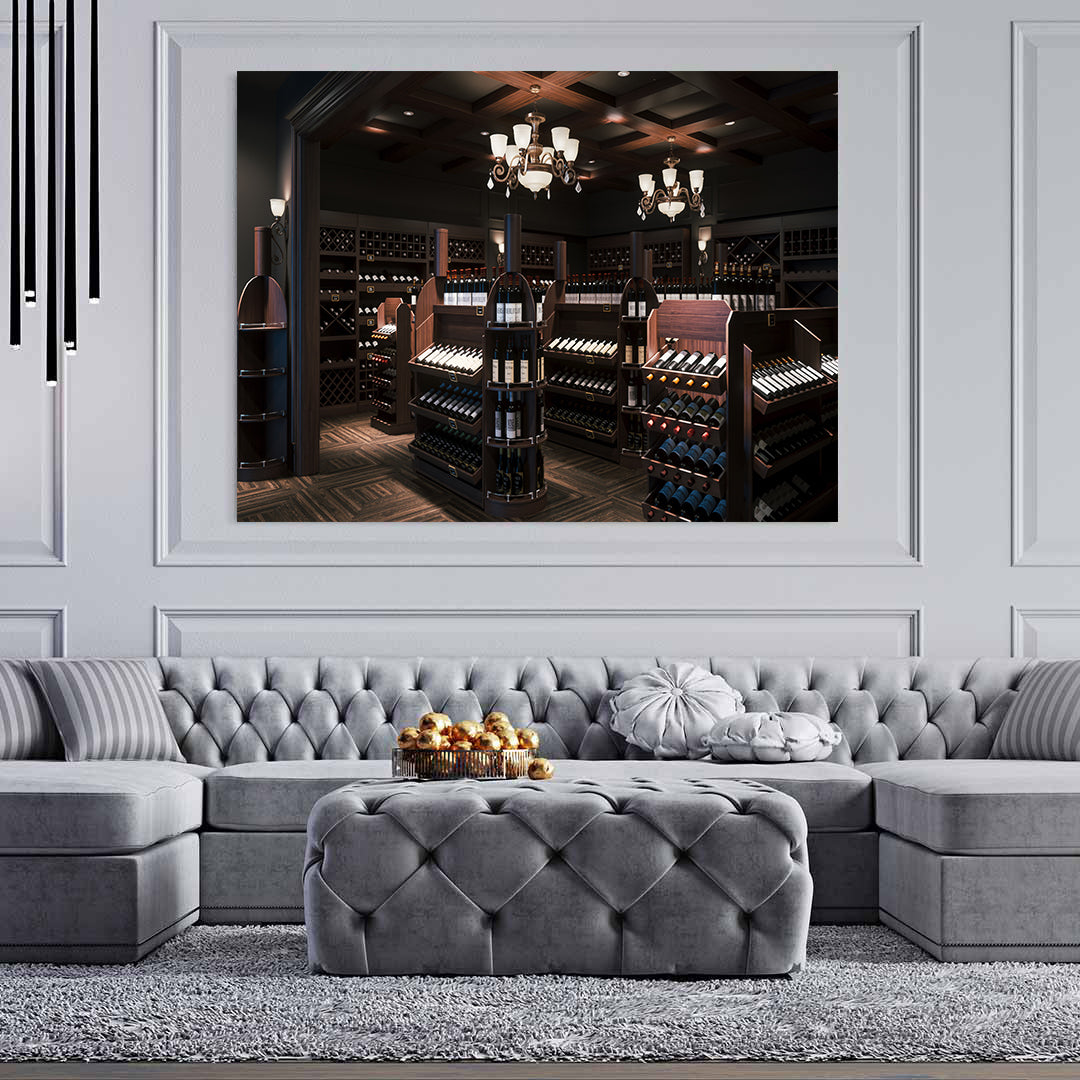 Tablou Canvas - Vinotecă