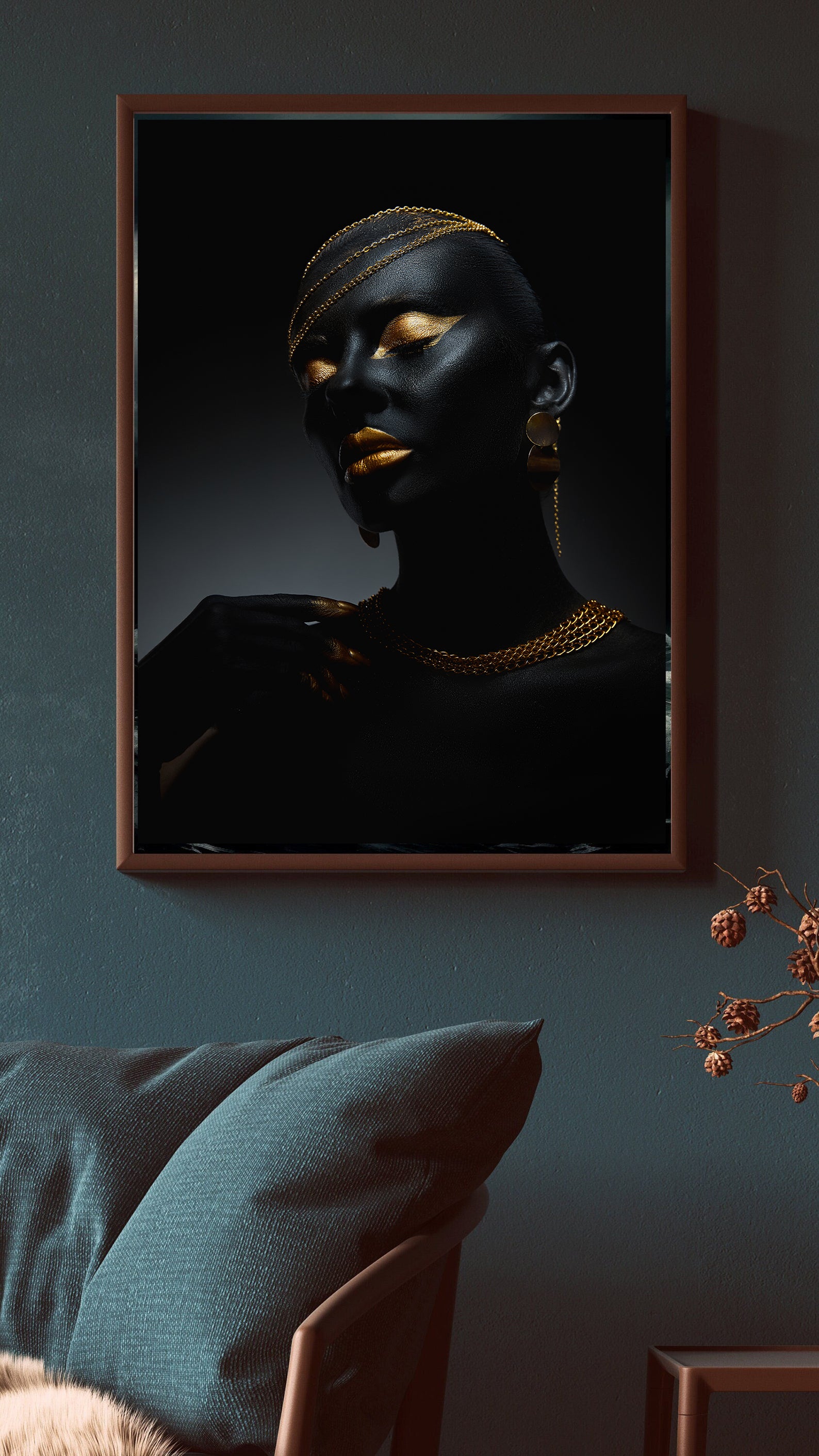 Peinture sur toile - Portrait de femme africaine