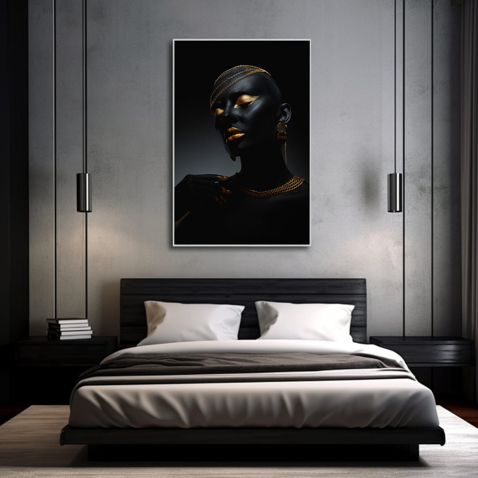 Peinture sur toile - Portrait de femme africaine