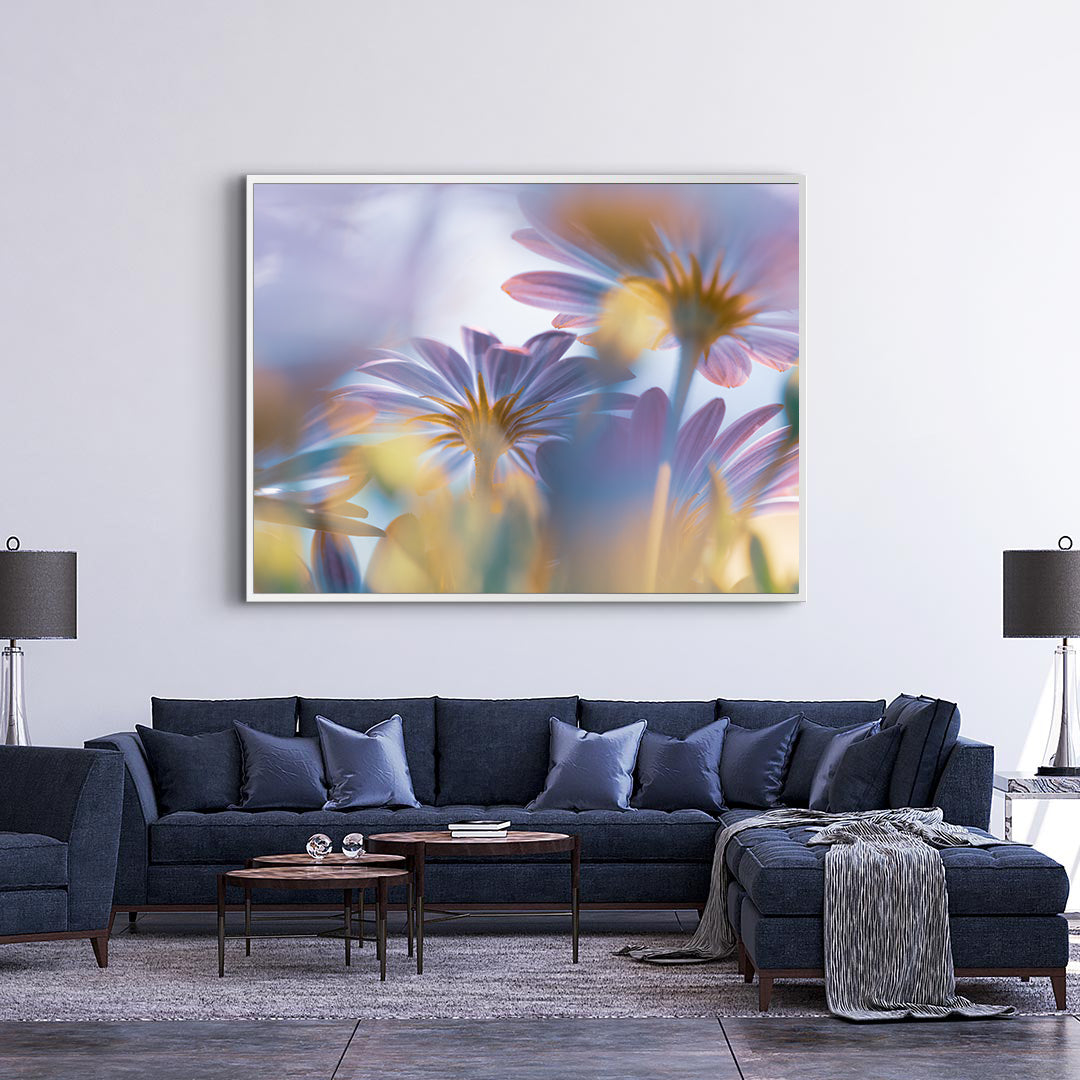 Peinture sur toile - Fleurs roses