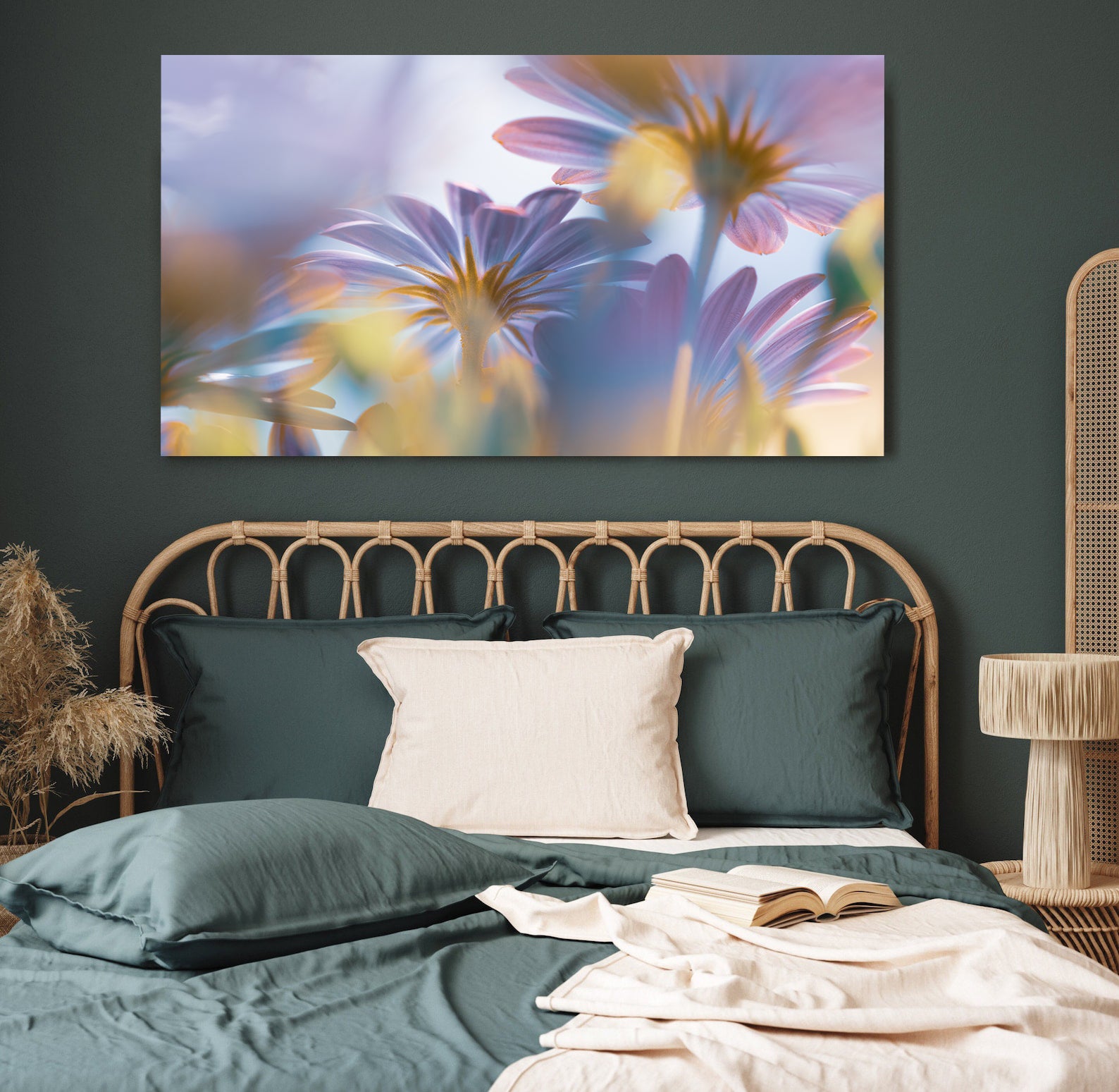 Peinture sur toile - Fleurs roses