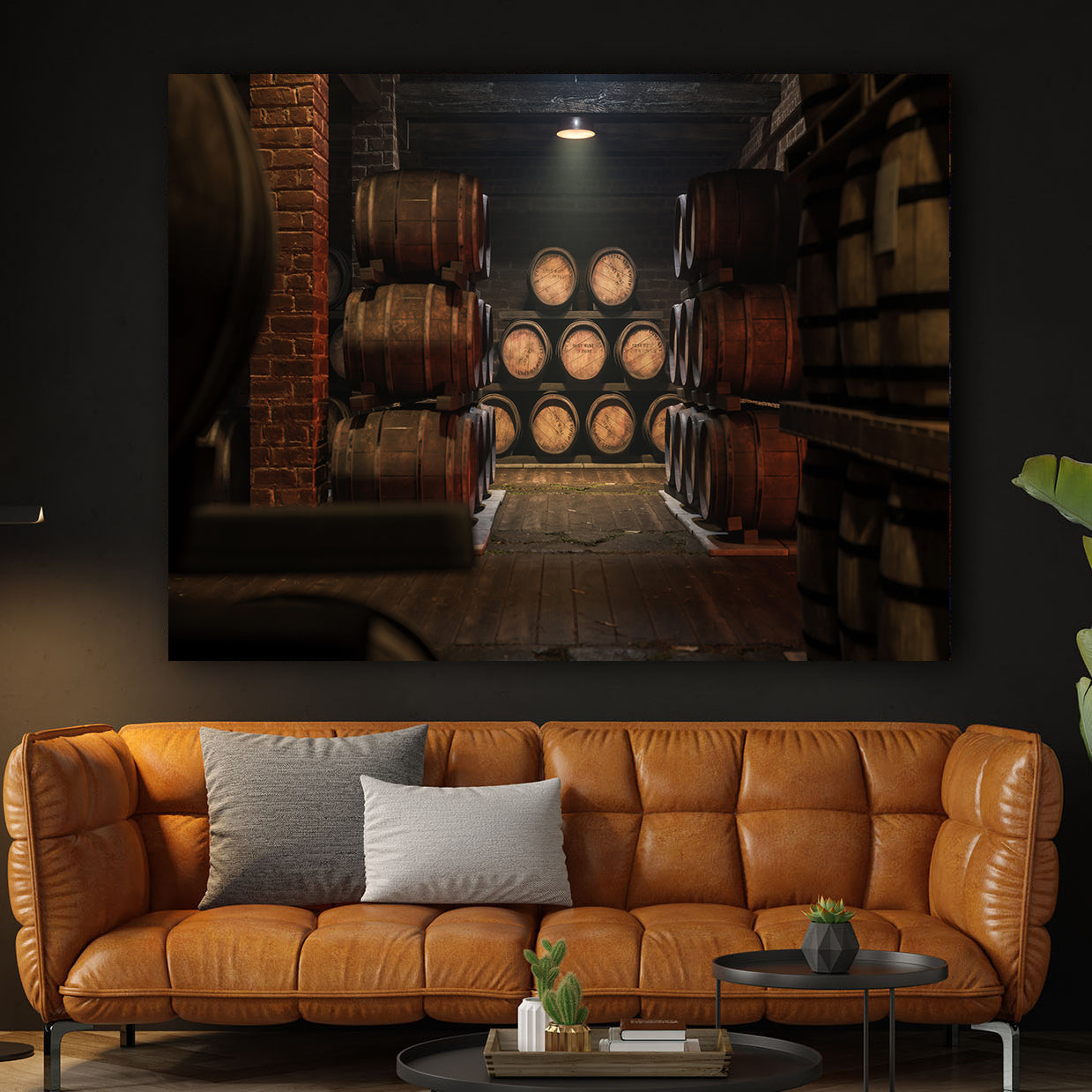 Tablou Canvas - Butoaie cu Vin