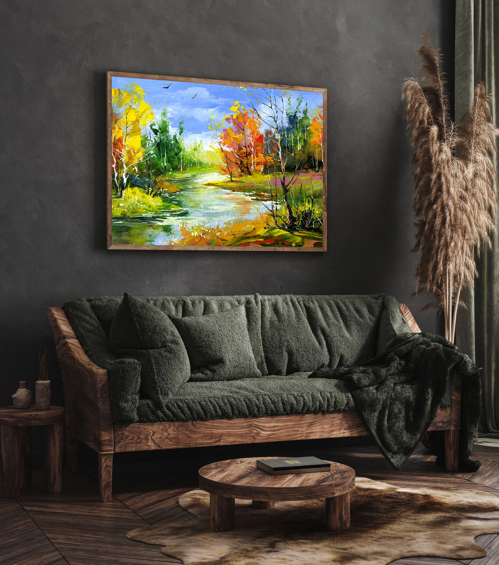 Peinture sur toile - Paysage forestier