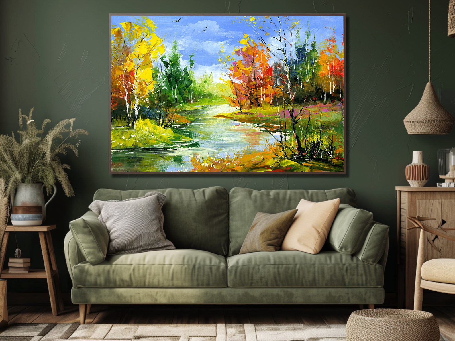 Peinture sur toile - Paysage forestier
