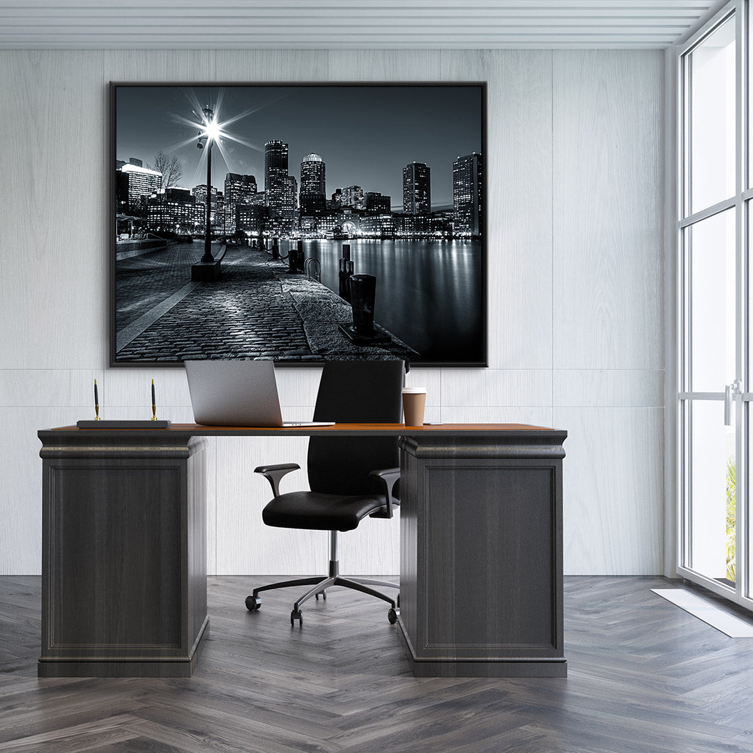 Tablou Canvas - Oraș Alb Negru