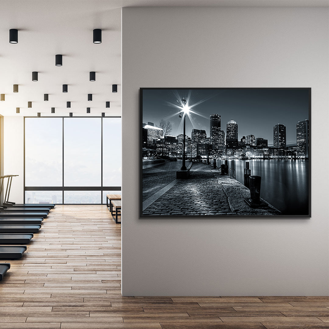 Tablou Canvas - Oraș Alb Negru
