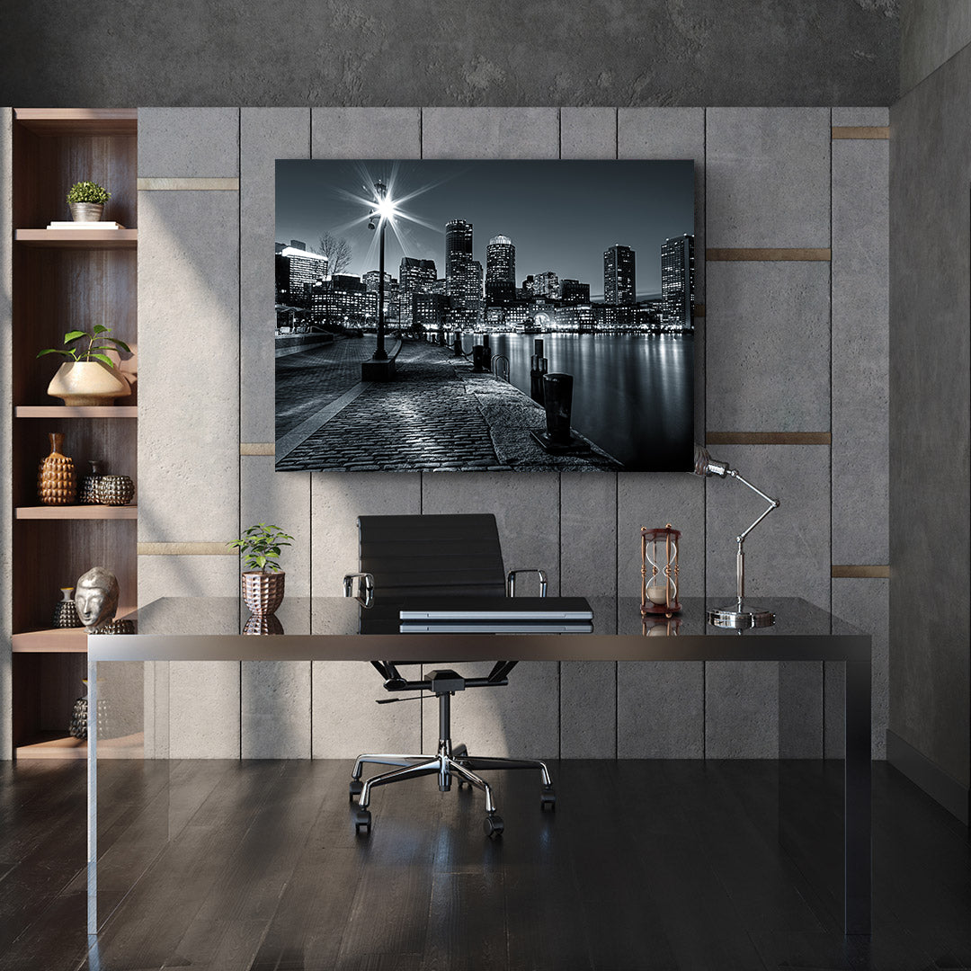 Tablou Canvas - Oraș Alb Negru