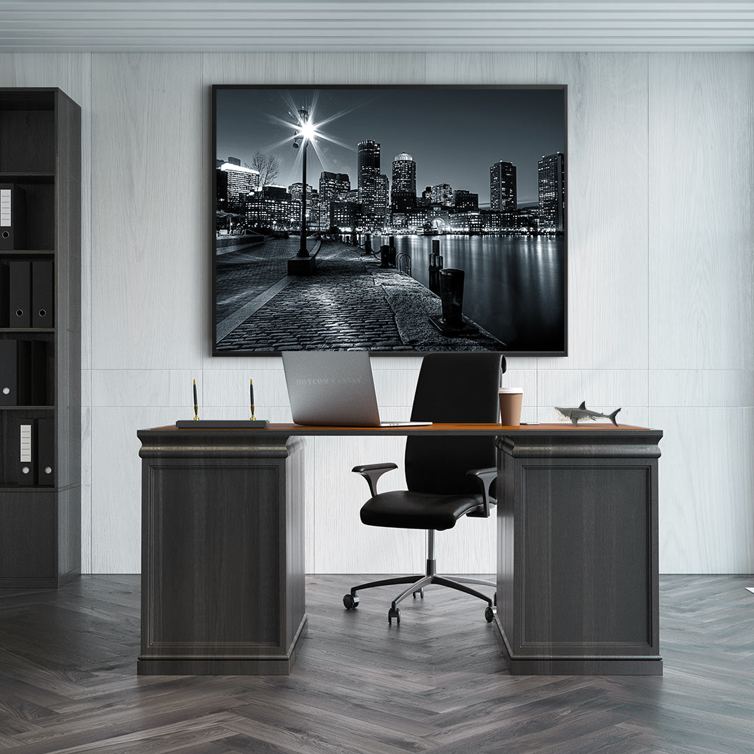 Tablou Canvas - Oraș Alb Negru