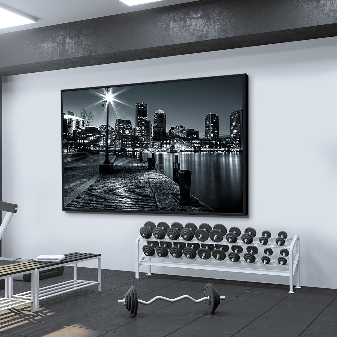 Tablou Canvas - Oraș Alb Negru