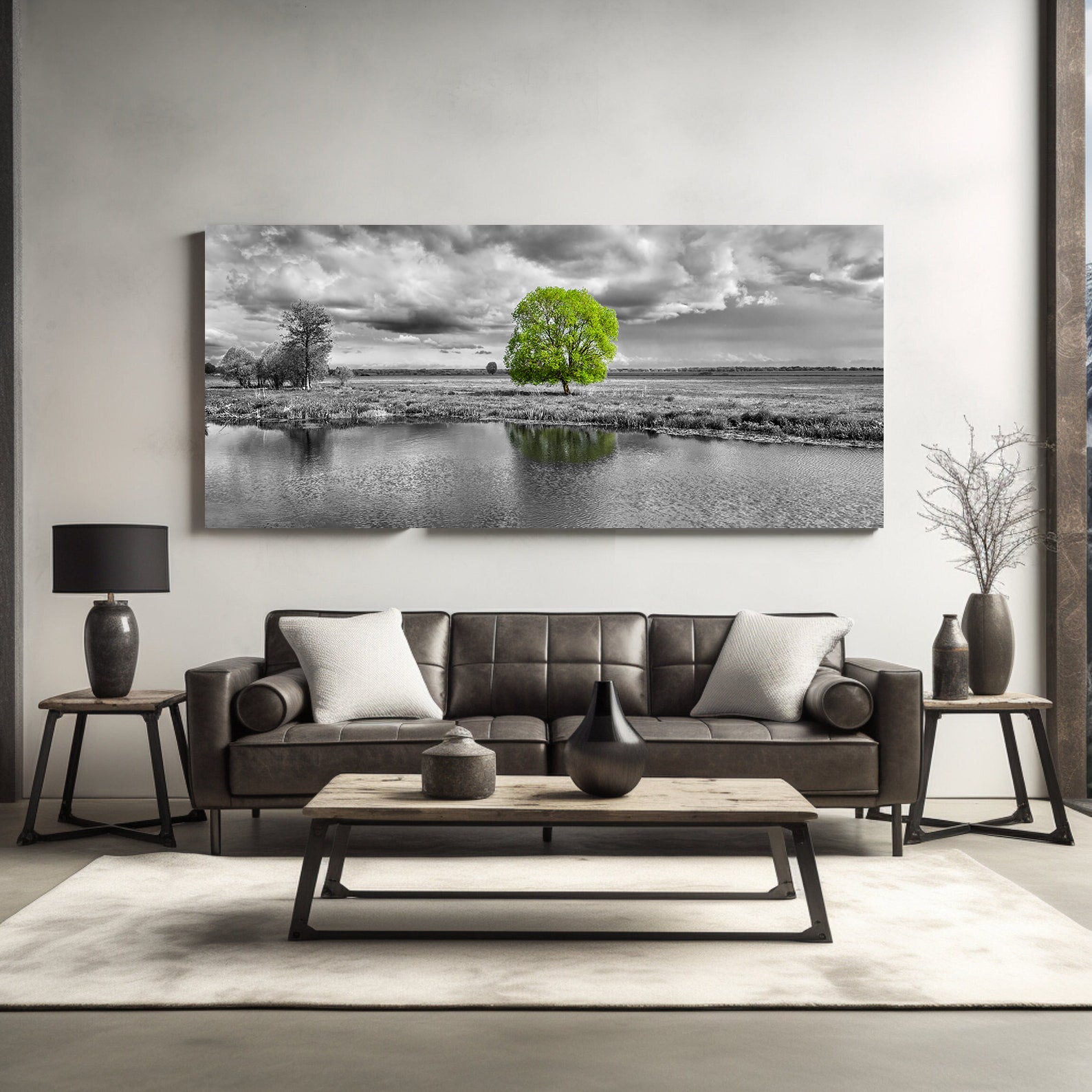 Peinture sur toile - Arbre vert