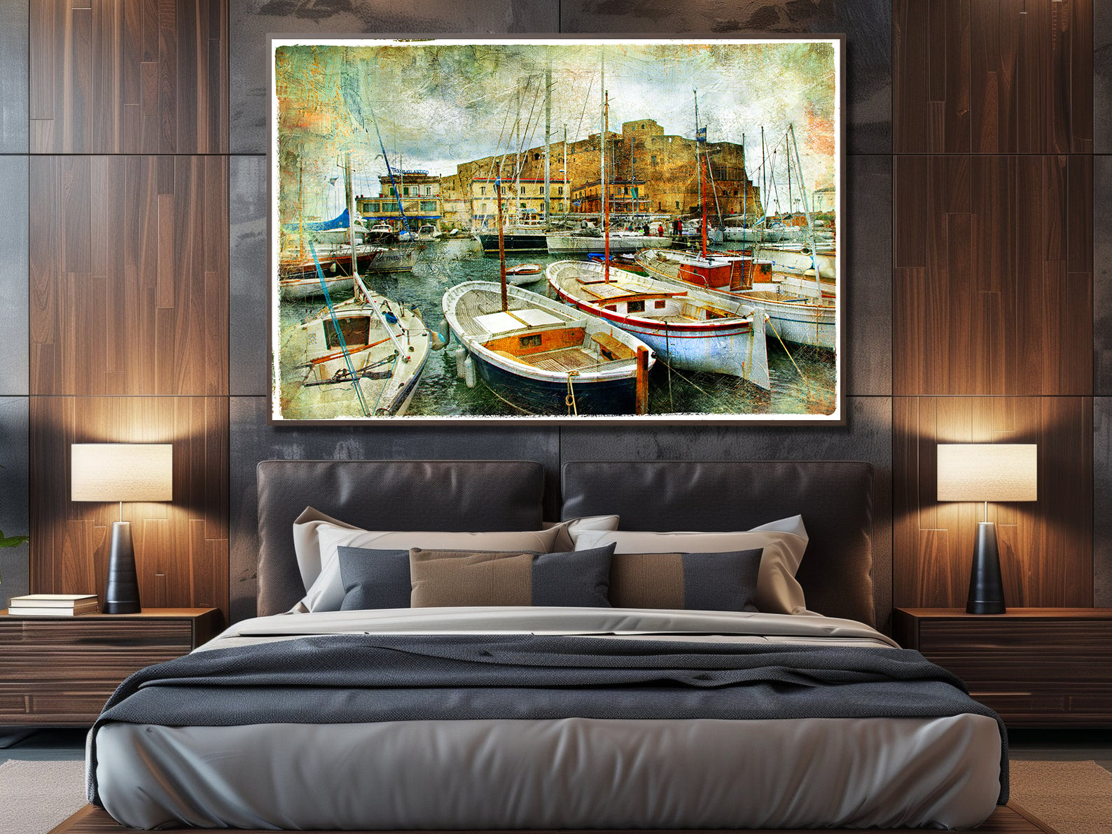 Tablou Canvas - Bărcuțe în Port
