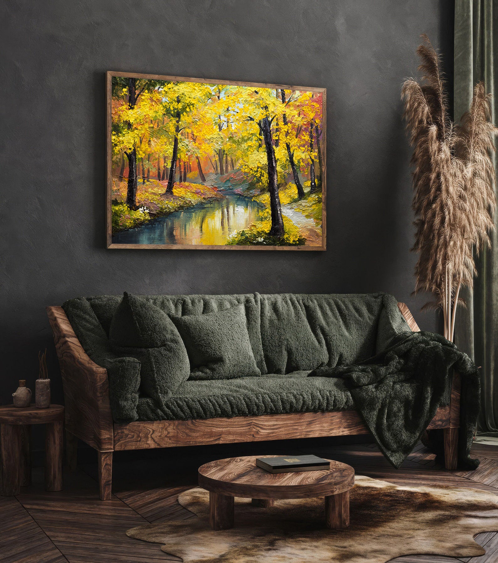 Peinture sur toile - Paysage d'automne