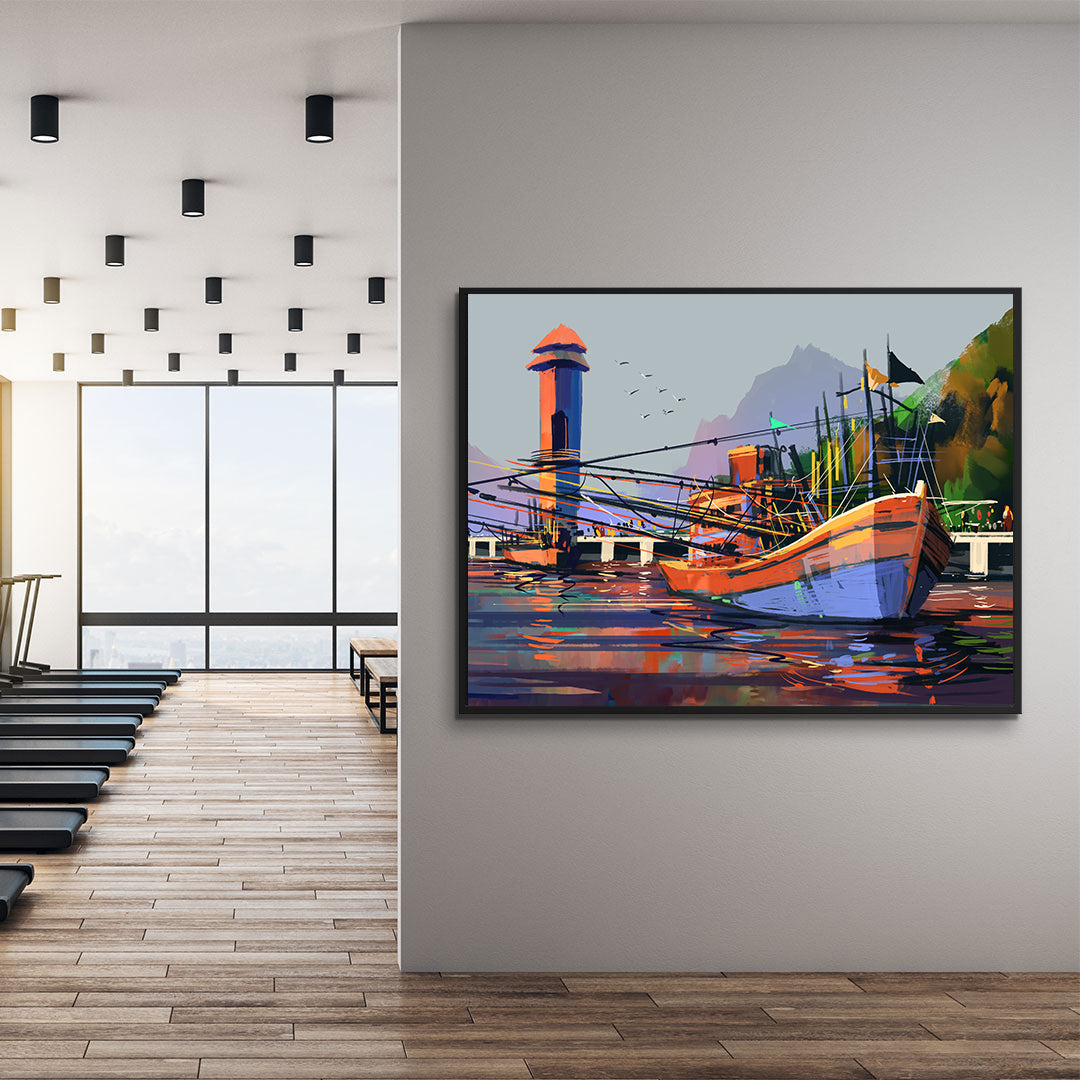 Tablou Canvas - Barcă Multicoloră