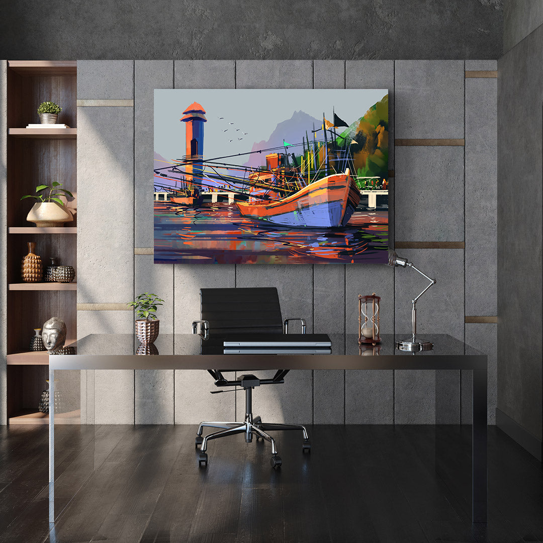 Tablou Canvas - Barcă Multicoloră