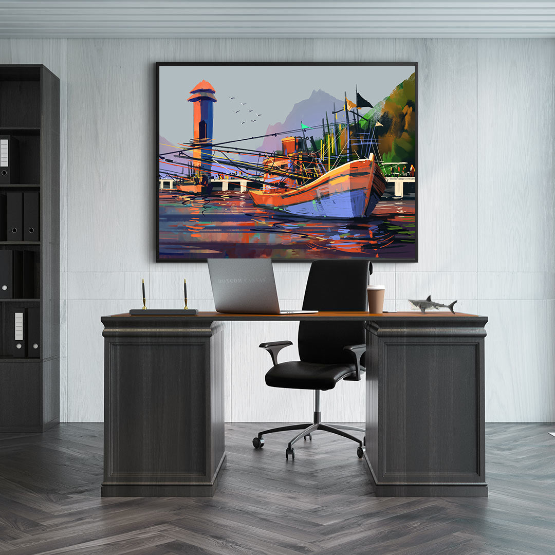 Tablou Canvas - Barcă Multicoloră