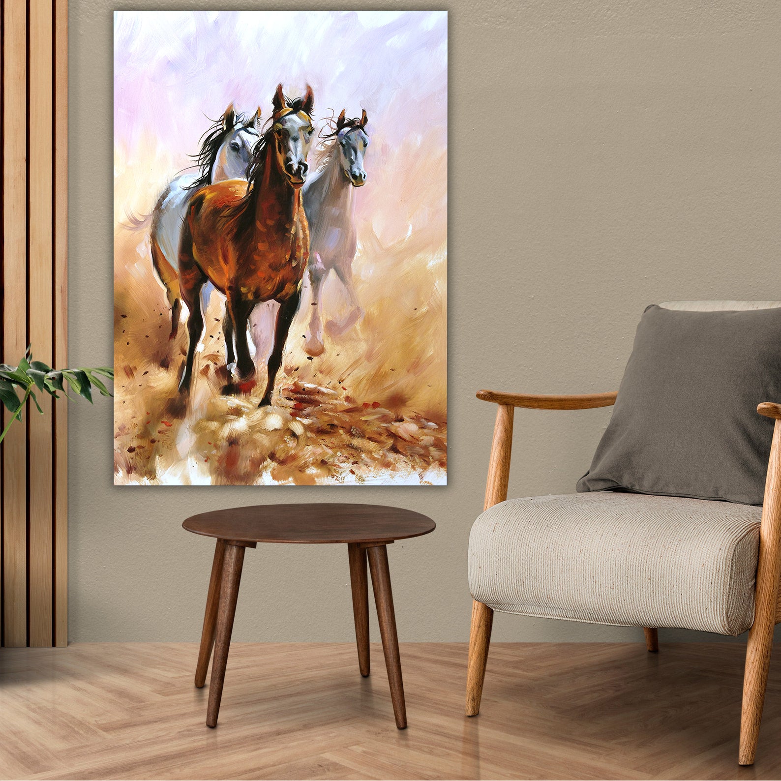 Tablou Canvas - Cai Alergând în Libertate