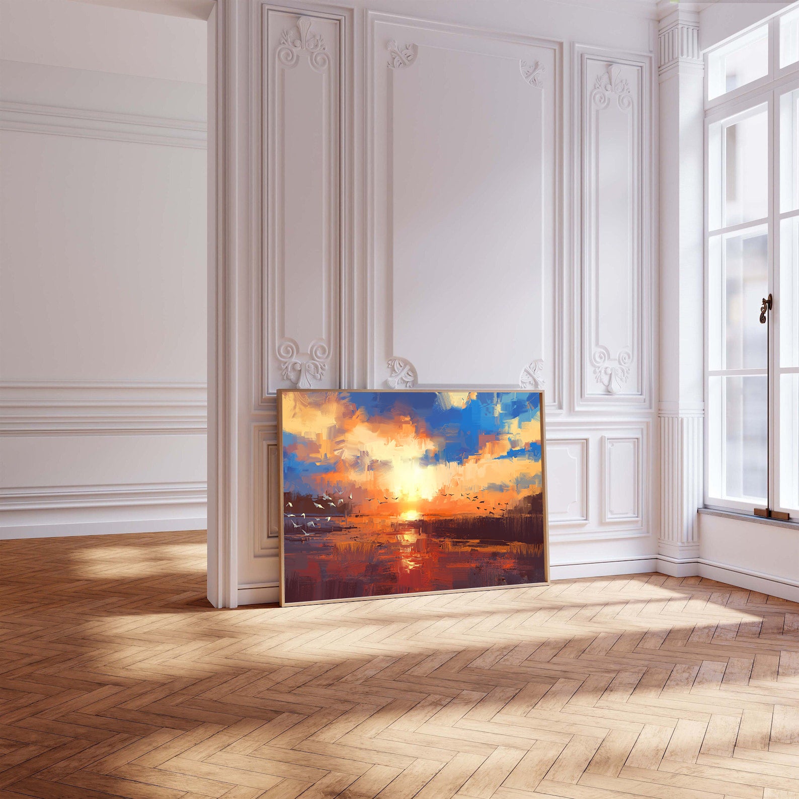 Tablou Canvas - Păsări Călătorie Peisaj