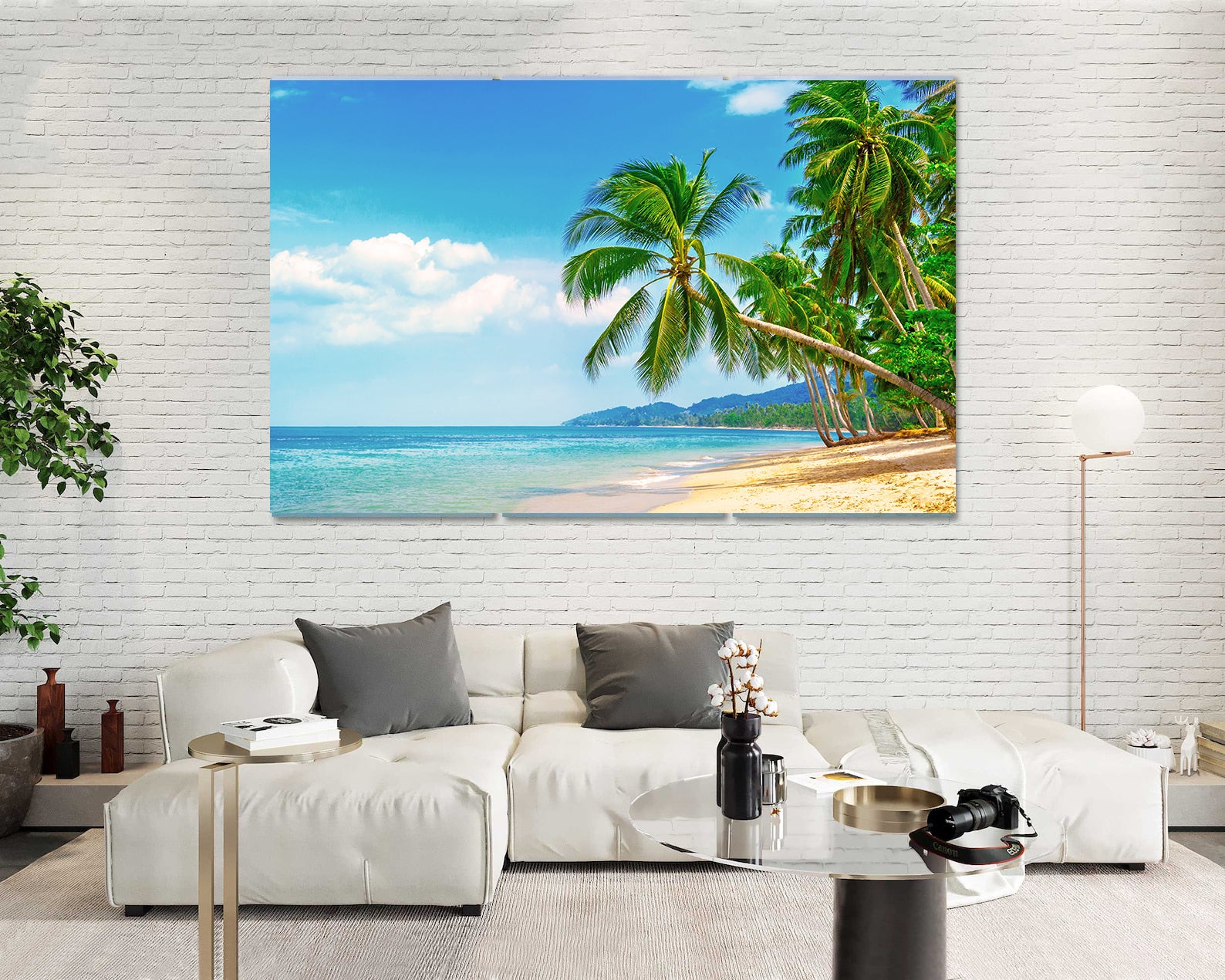 Tablou Canvas - Palmieri pe Plajă